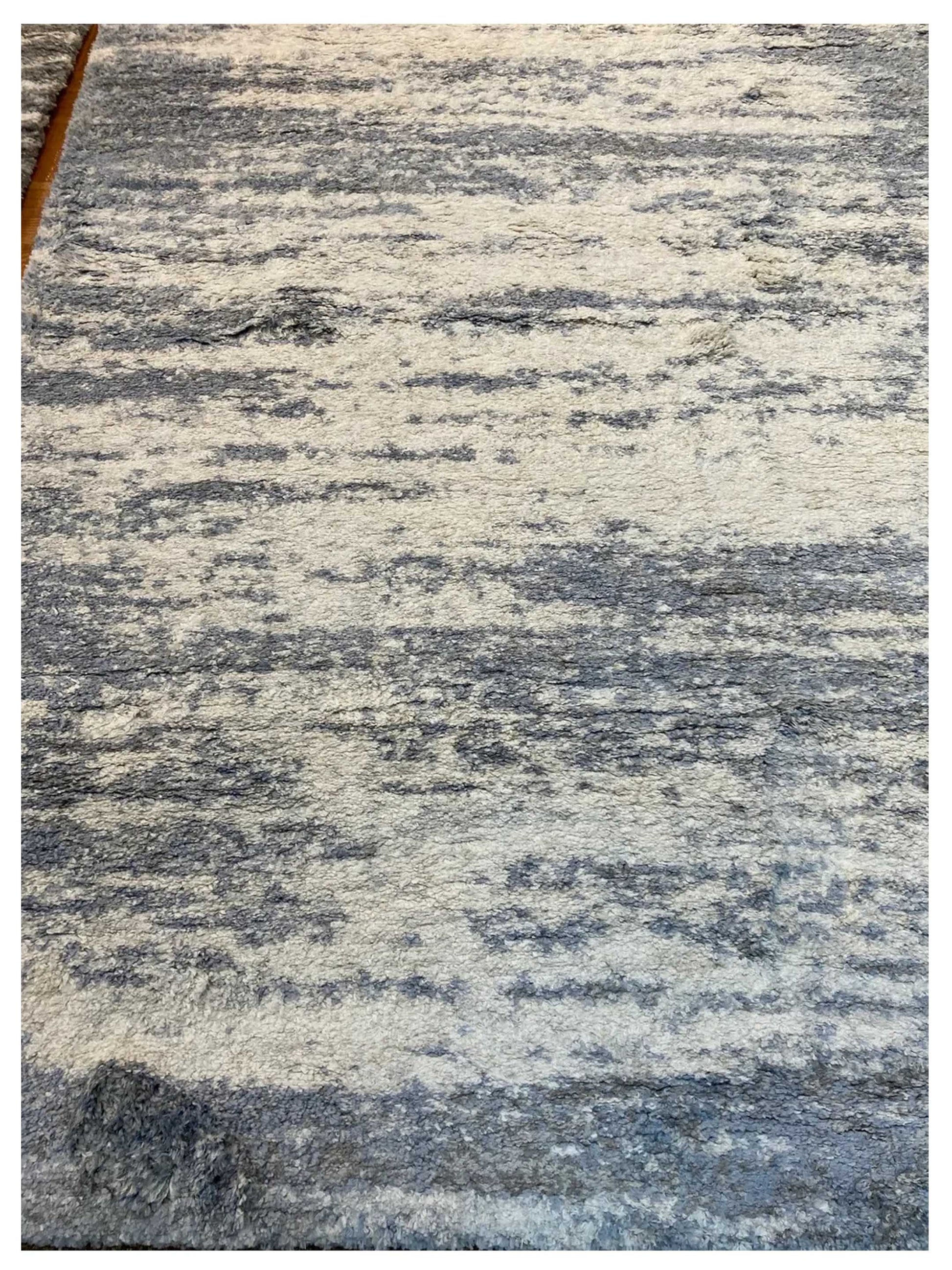 KAS MERINO 6714 Ivory Blue Casual Machinemade Rug - Rugs - KAS - Atlanta Designer Rugs