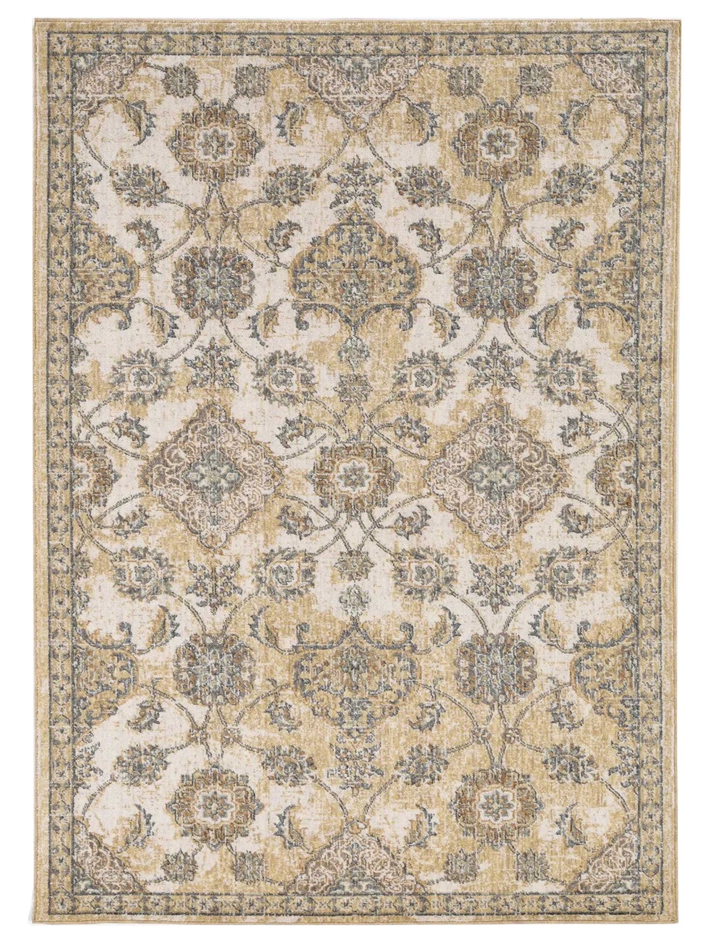 KAS Ria 6820 Ivory Sand Traditional Machinemade Rug - Rugs - KAS - Atlanta Designer Rugs