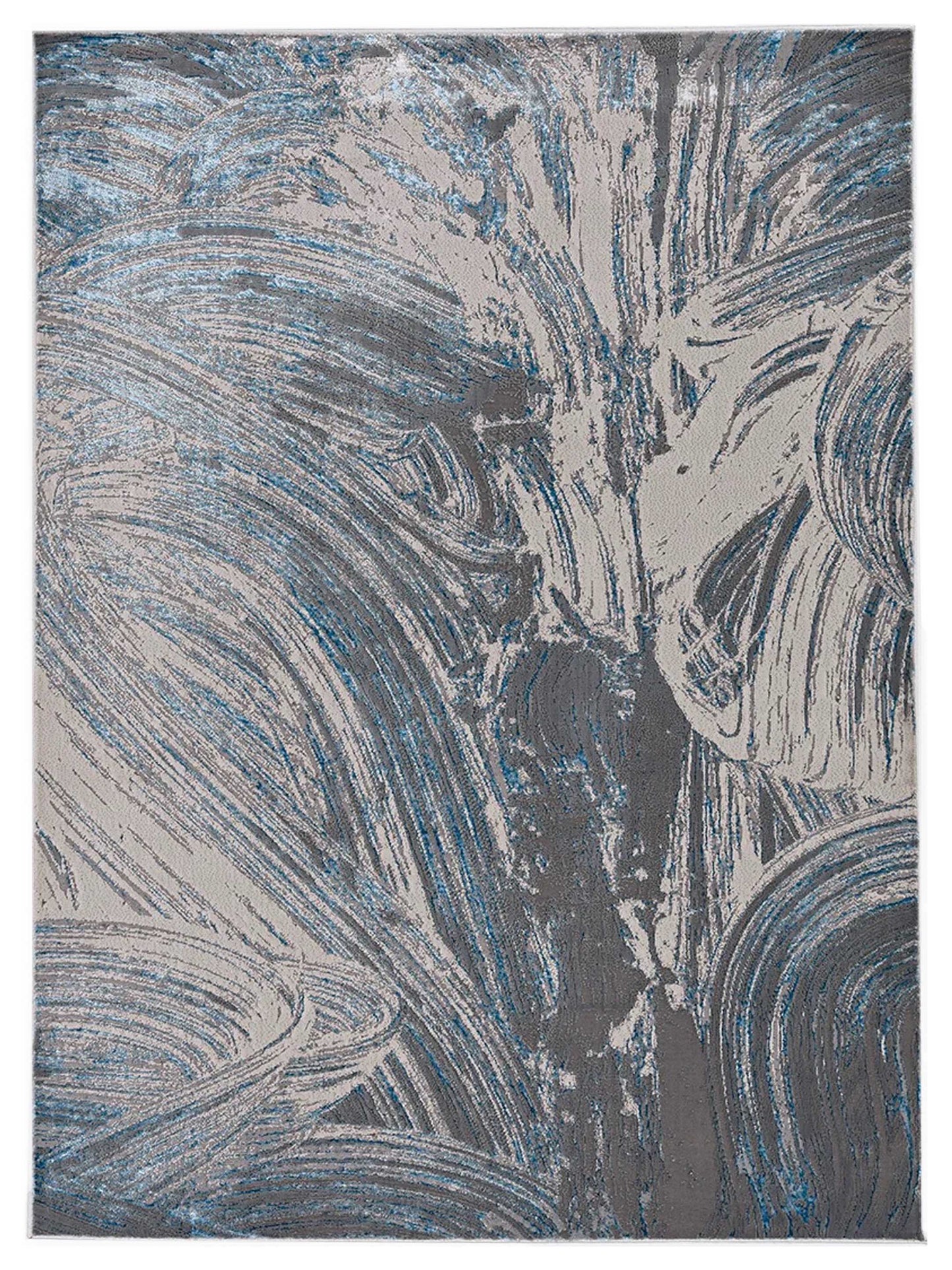 KAS LUNA 7130 Silver Blue Transitional Machinemade Rug - Rugs - KAS - Atlanta Designer Rugs