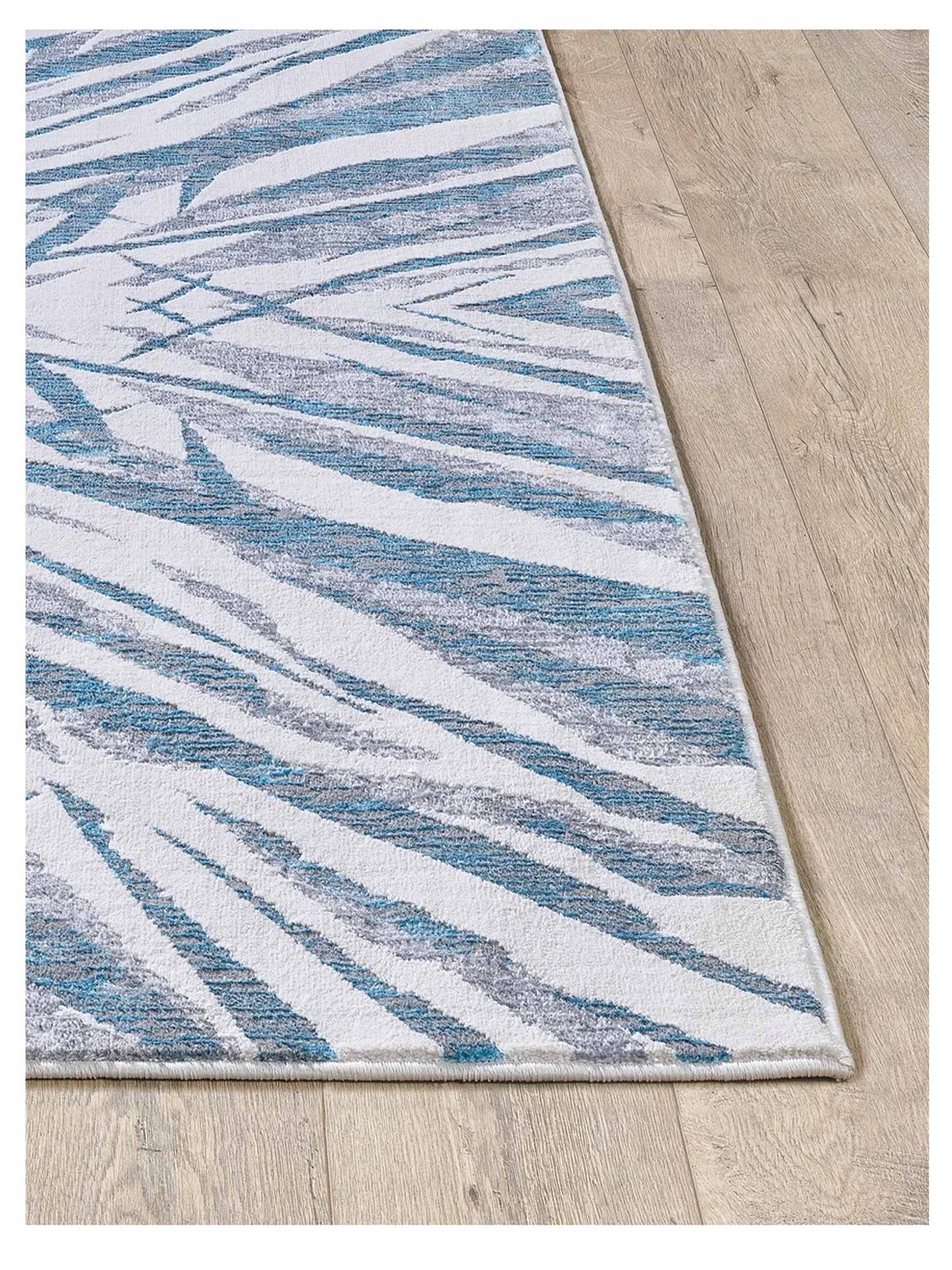 KAS LUNA 7144 Ivory Blue Transitional Machinemade Rug - Rugs - KAS - Atlanta Designer Rugs