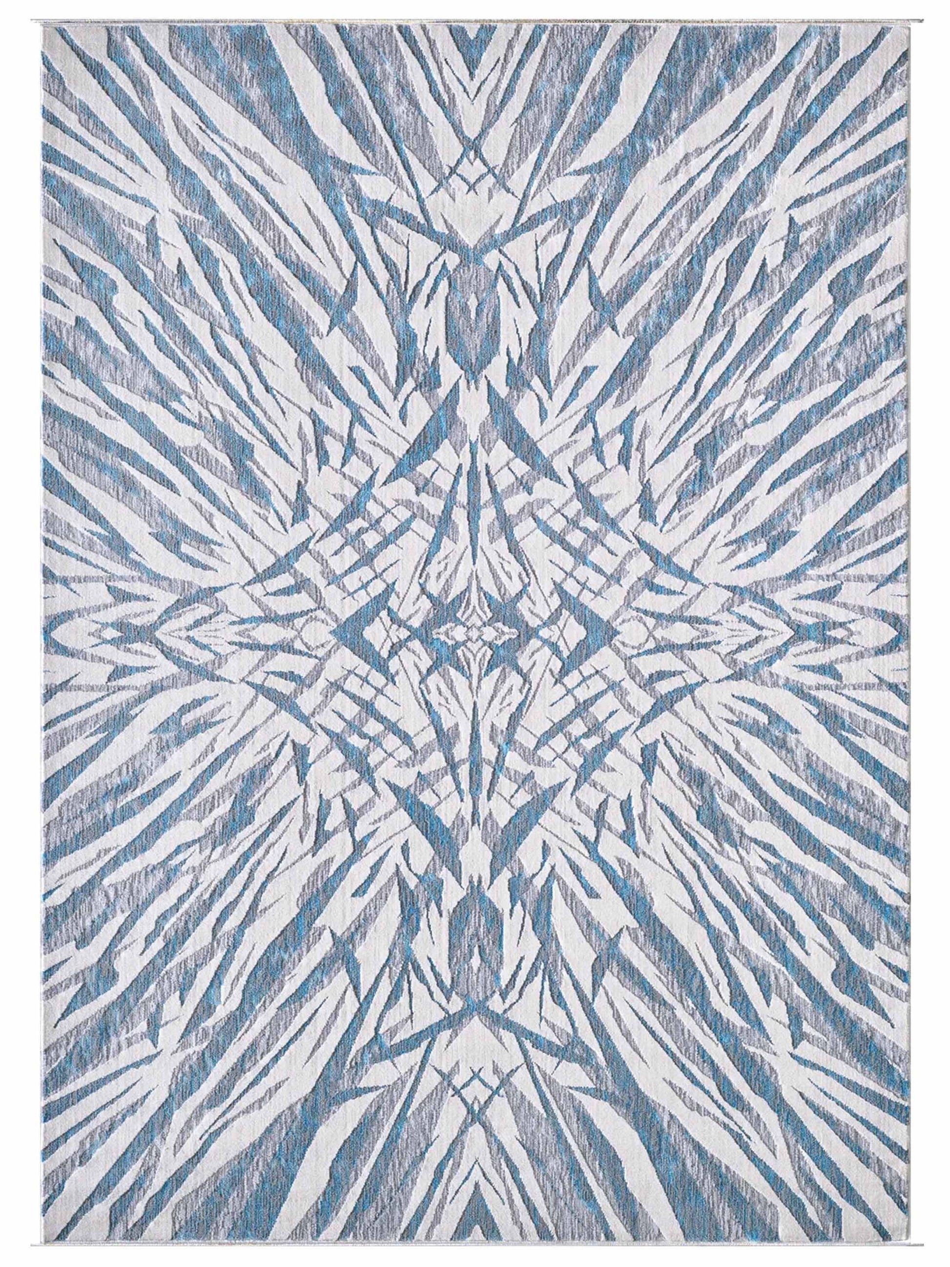 KAS LUNA 7144 Ivory Blue Transitional Machinemade Rug - Rugs - KAS - Atlanta Designer Rugs