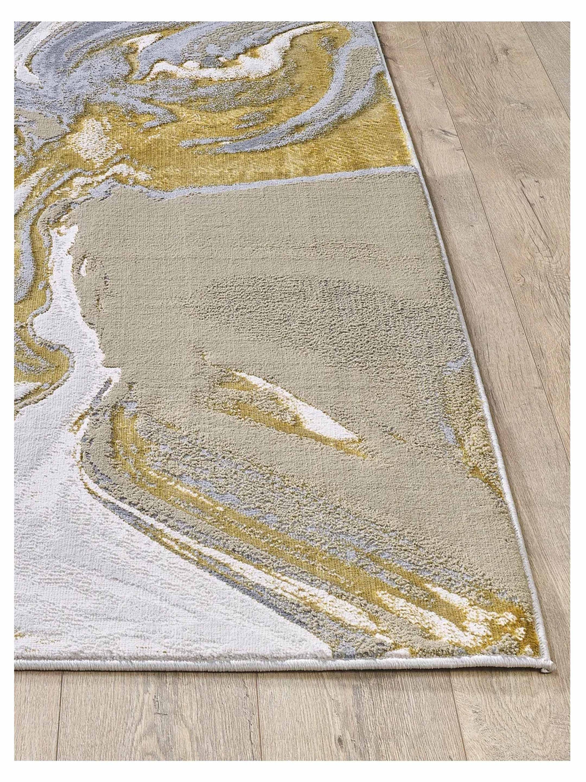 KAS LUNA 7149 Gold Grey Transitional Machinemade Rug - Rugs - KAS - Atlanta Designer Rugs