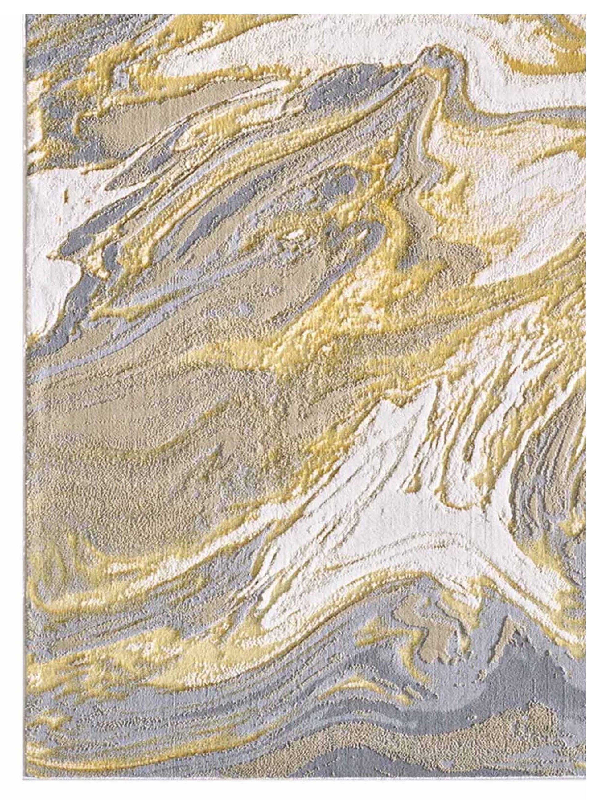 KAS LUNA 7149 Gold Grey Transitional Machinemade Rug - Rugs - KAS - Atlanta Designer Rugs