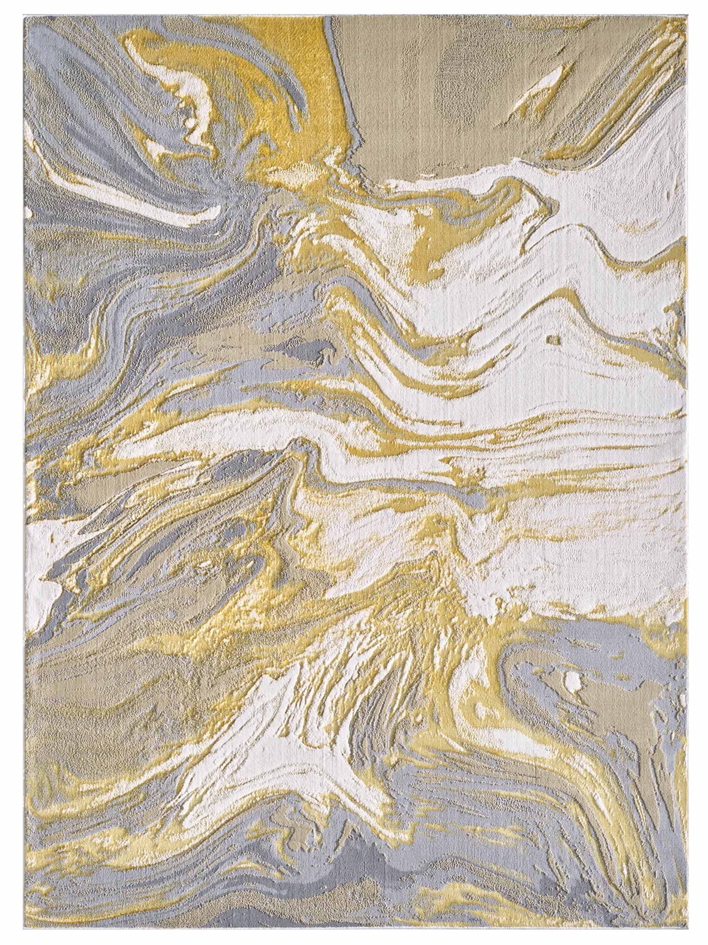 KAS LUNA 7149 Gold Grey Transitional Machinemade Rug - Rugs - KAS - Atlanta Designer Rugs