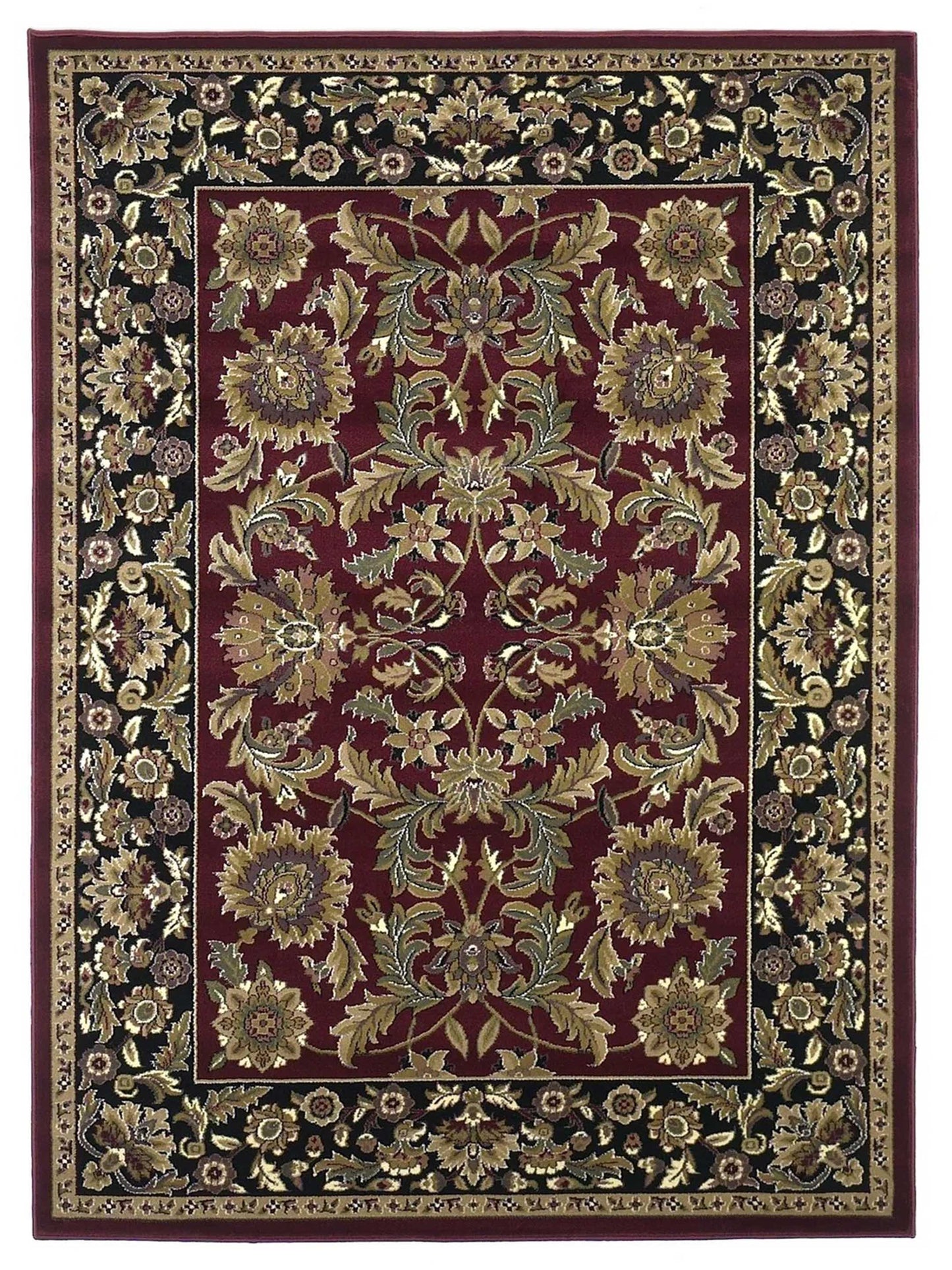 KAS Cambridge 7301 Red Black Traditional Machinemade Rug - Rugs - KAS - Atlanta Designer Rugs