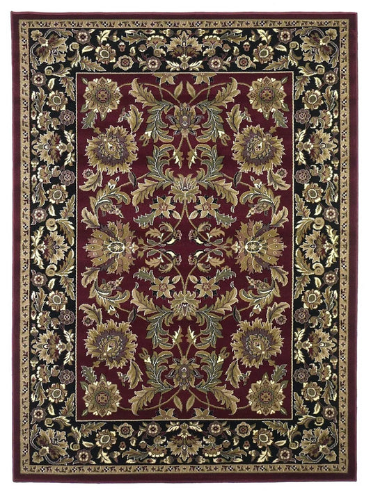 KAS Cambridge 7301 Red Black Traditional Machinemade Rug - Rugs - KAS - Atlanta Designer Rugs