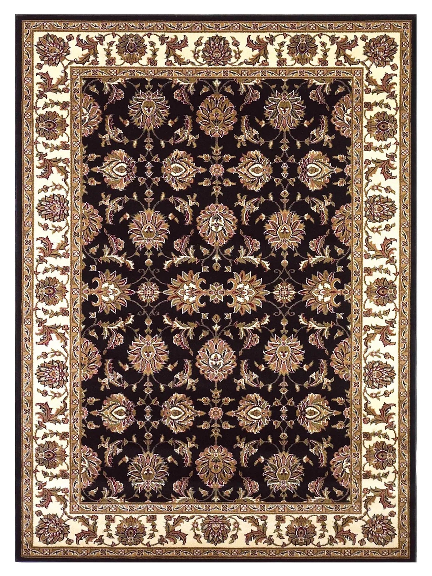 KAS Cambridge 7313 Black Ivory Traditional Machinemade Rug - Rugs - KAS - Atlanta Designer Rugs