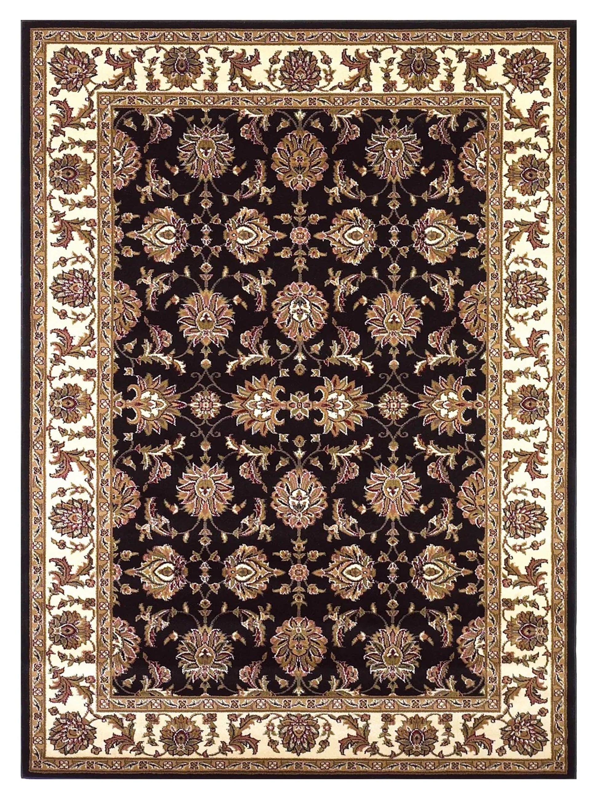 KAS Cambridge 7313 Black Ivory Traditional Machinemade Rug - Rugs - KAS - Atlanta Designer Rugs