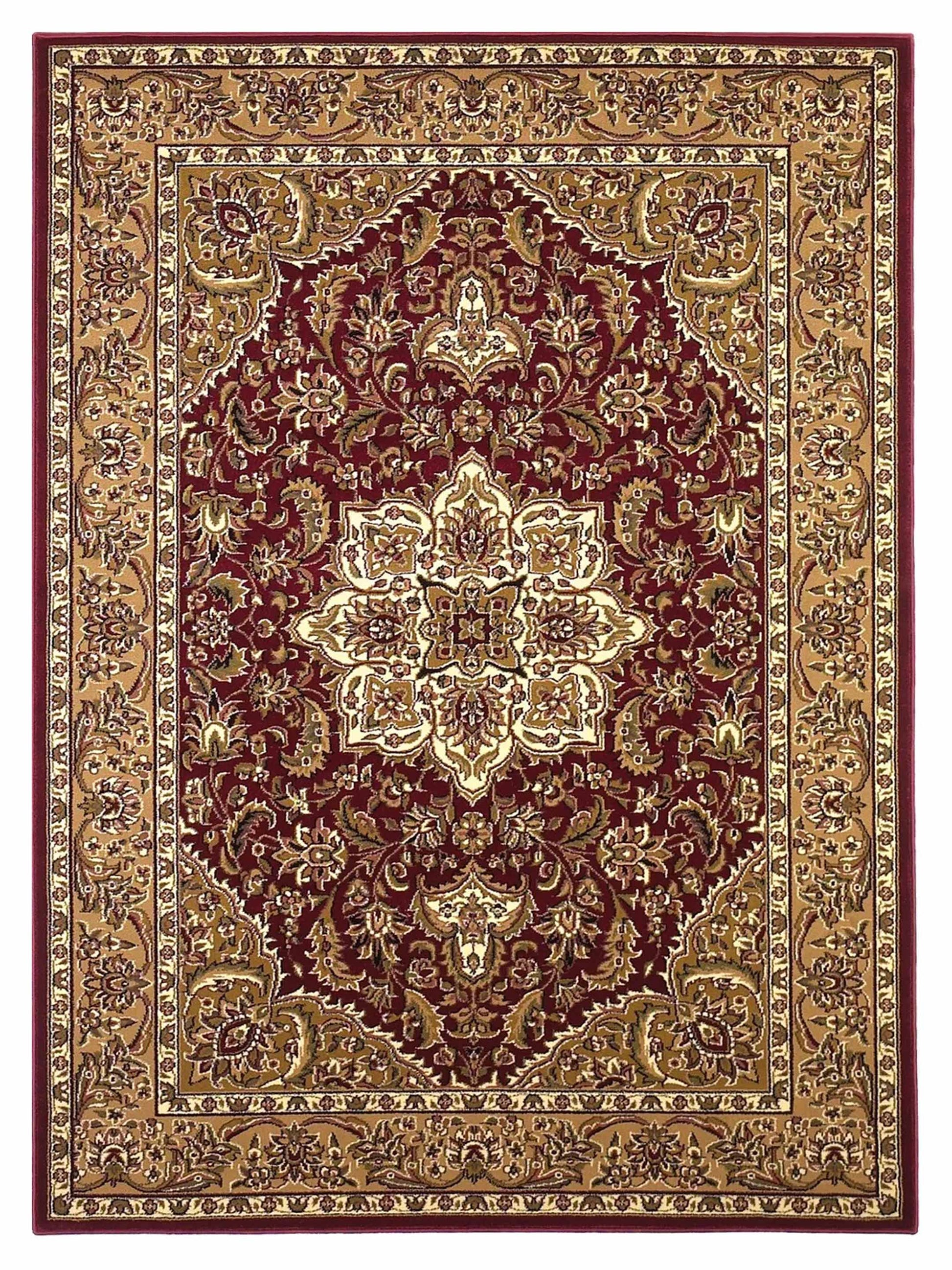 KAS Cambridge 7326 Red Beige Traditional Machinemade Rug - Rugs - KAS - Atlanta Designer Rugs