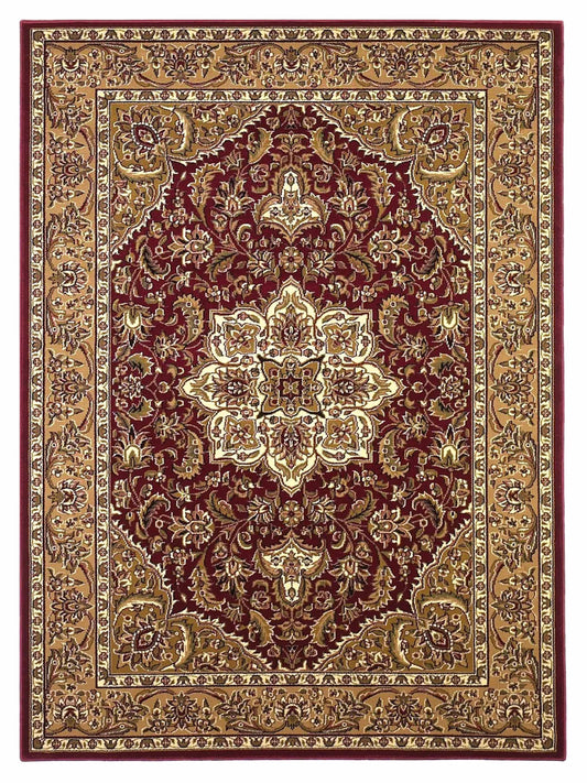 KAS Cambridge 7326 Red Beige Traditional Machinemade Rug - Rugs - KAS - Atlanta Designer Rugs