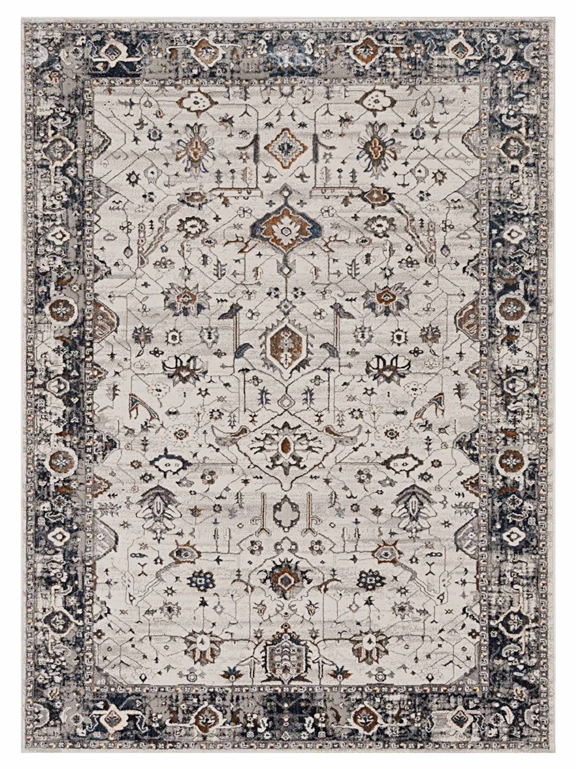 KAS INSPIRE 7500 Ivory Grey Transitional Machinemade Rug - Rugs - KAS - Atlanta Designer Rugs