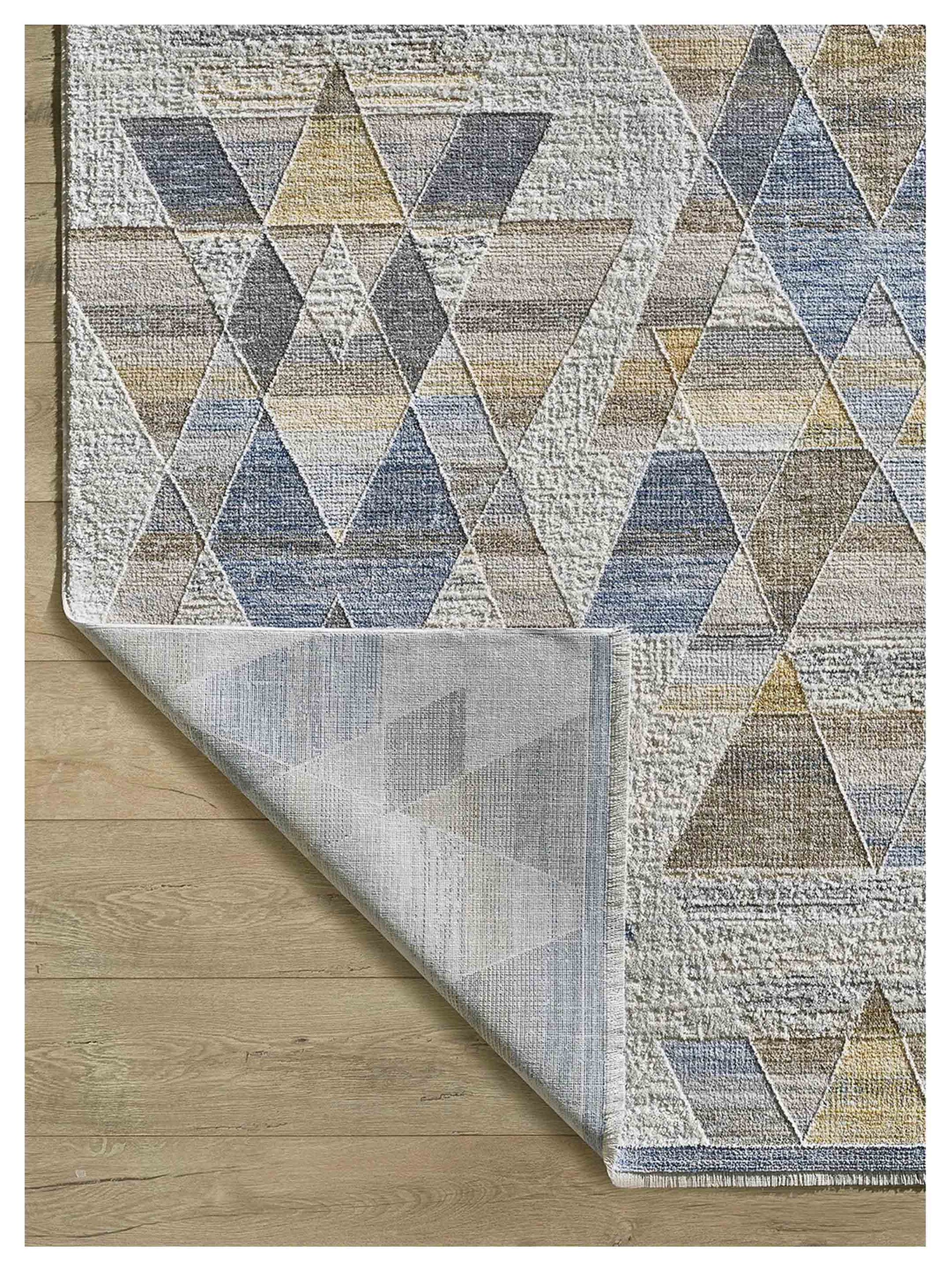 KAS Preston 8103 Gold Blue Transitional Machinemade Rug - Rugs - KAS - Atlanta Designer Rugs