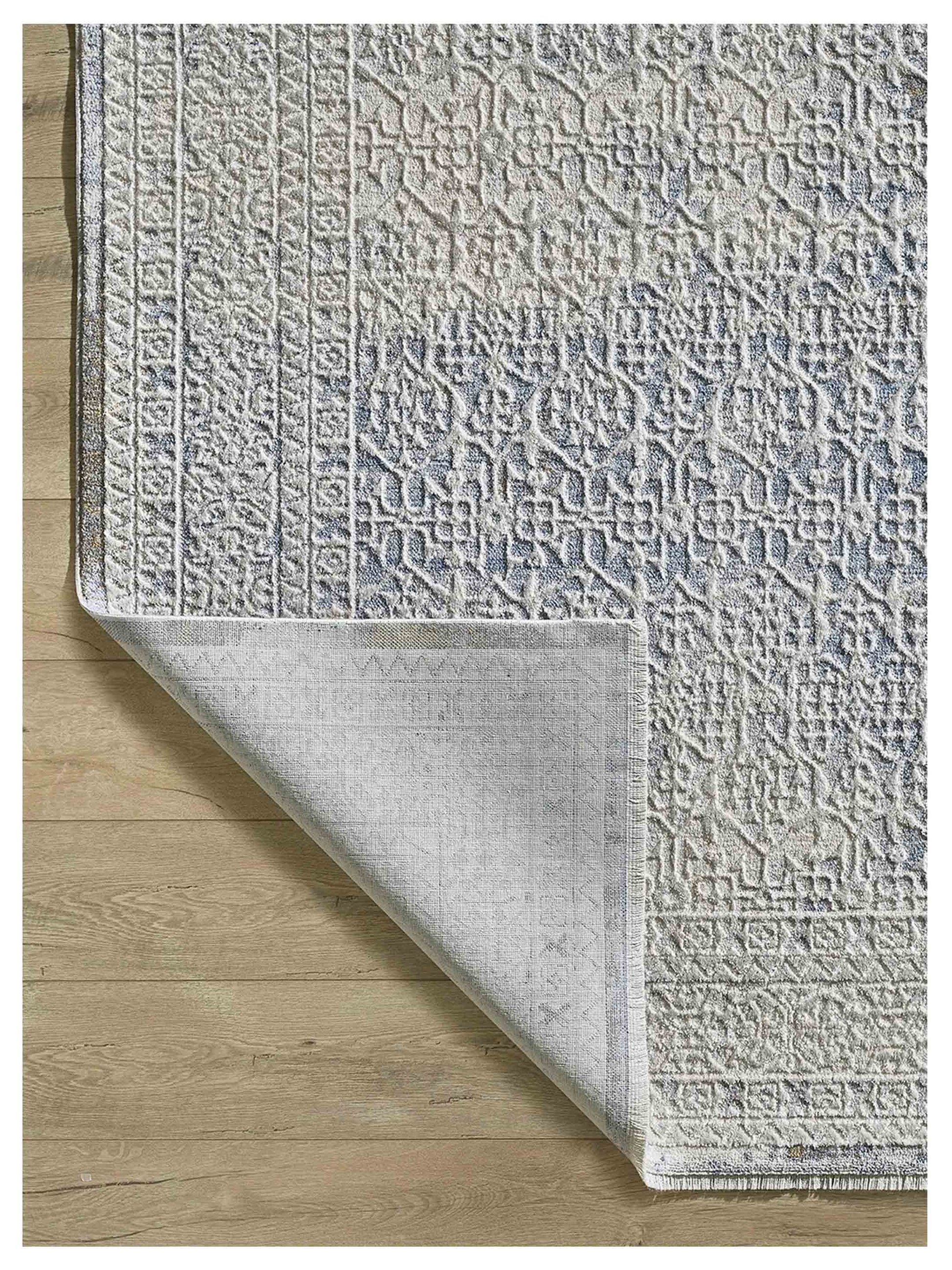 KAS Preston 8106 Ivory Blue Transitional Machinemade Rug - Rugs - KAS - Atlanta Designer Rugs