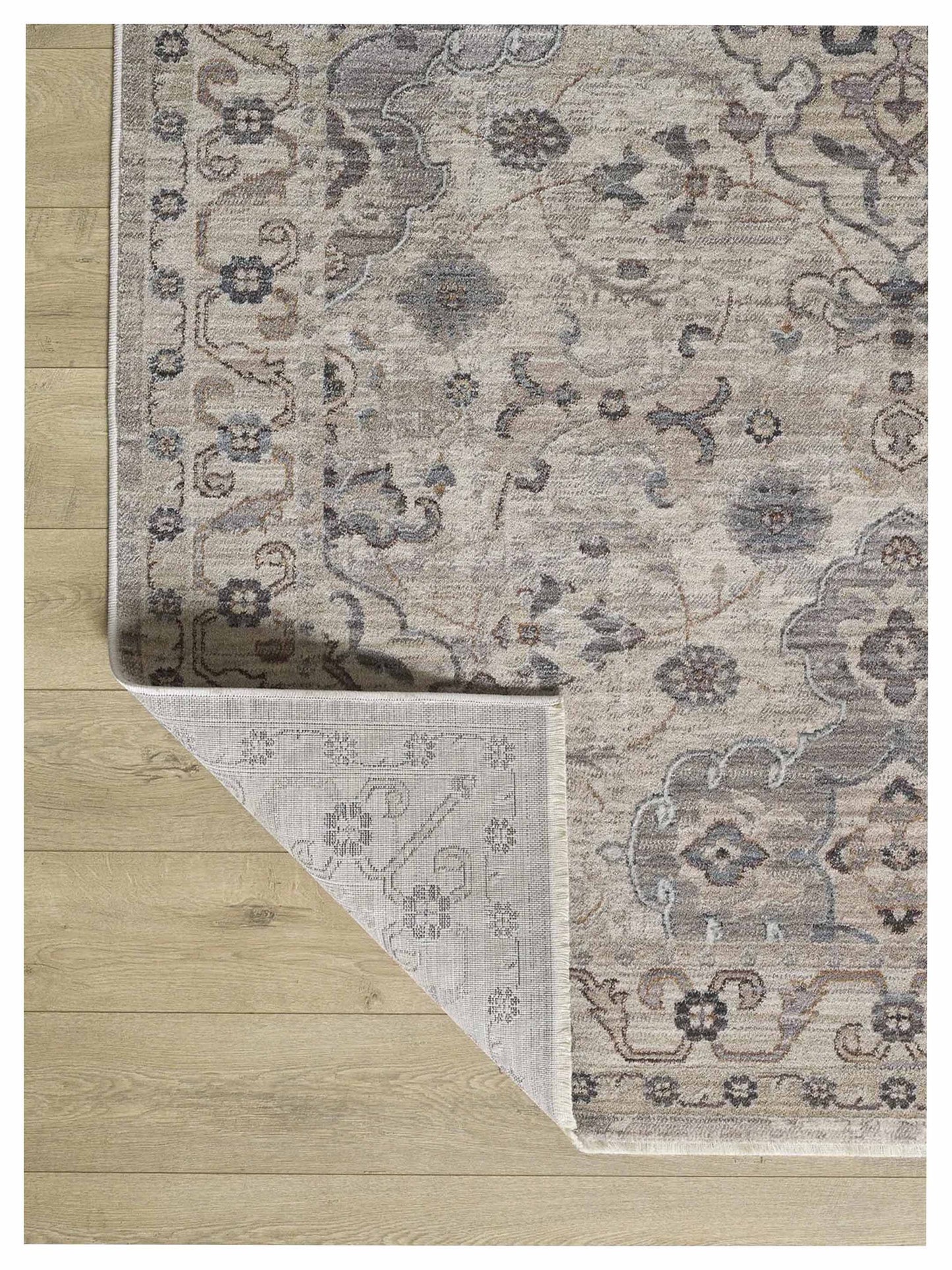 KAS Adele 8801 Ivory Grey Traditional Machinemade Rug - Rugs - KAS - Atlanta Designer Rugs