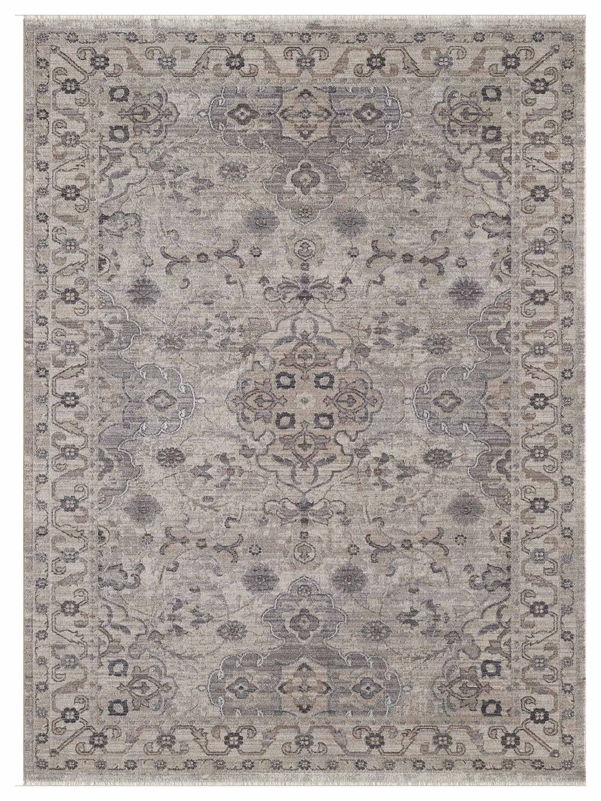 KAS Adele 8801 Ivory Grey Traditional Machinemade Rug - Rugs - KAS - Atlanta Designer Rugs