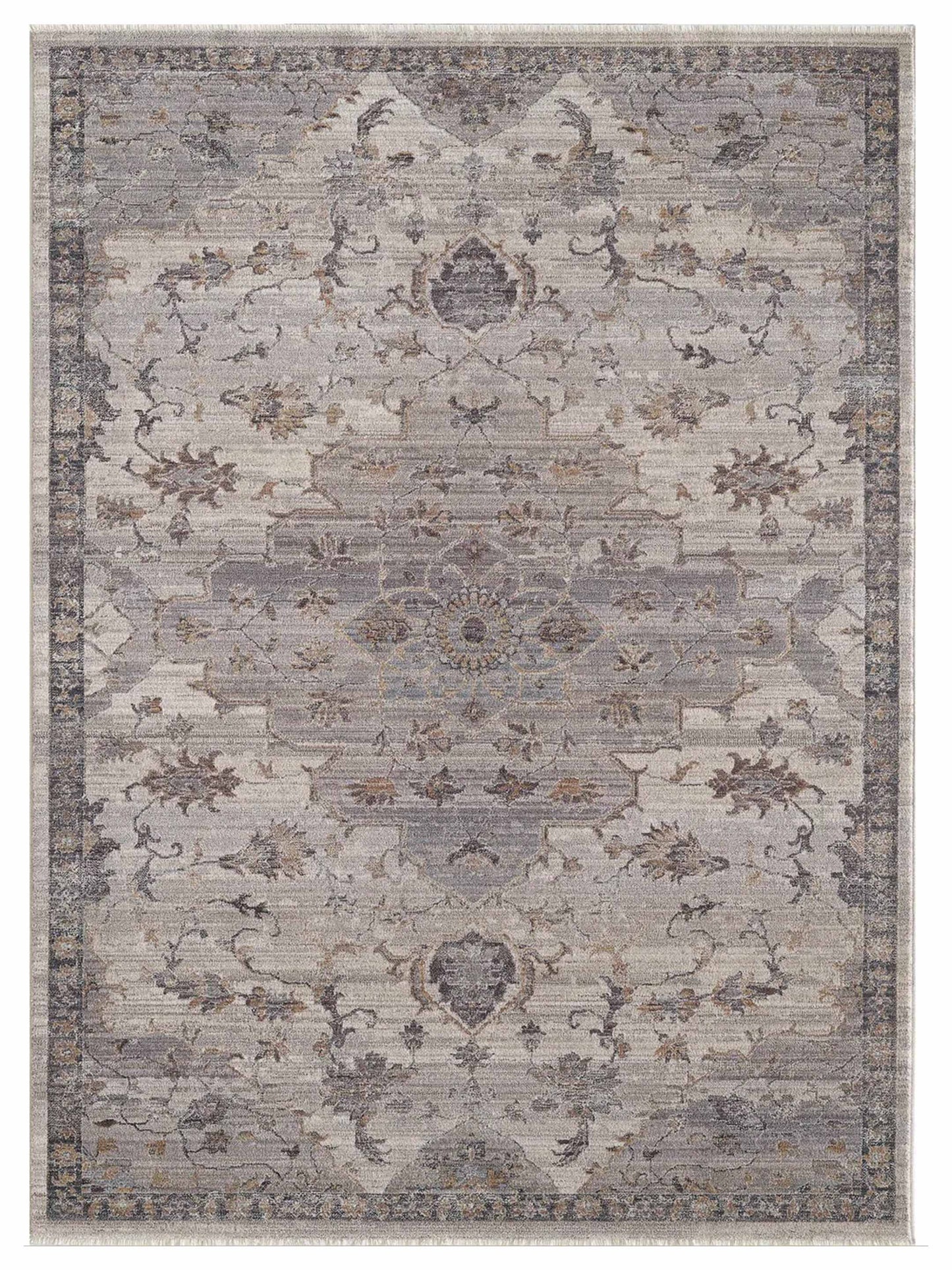 KAS Adele 8804 Ivory Grey Traditional Machinemade Rug - Rugs - KAS - Atlanta Designer Rugs