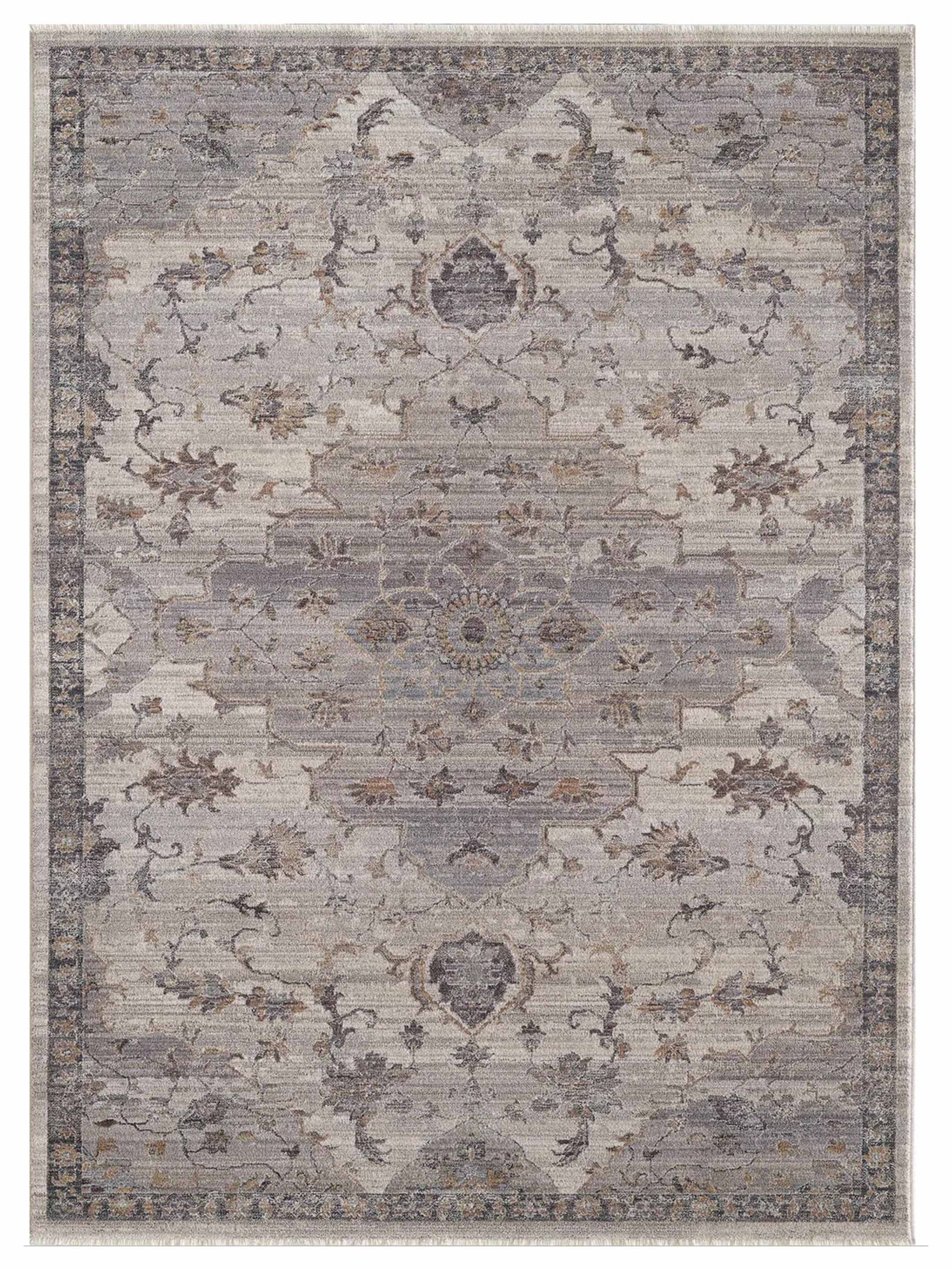 KAS Adele 8804 Ivory Grey Traditional Machinemade Rug - Rugs - KAS - Atlanta Designer Rugs