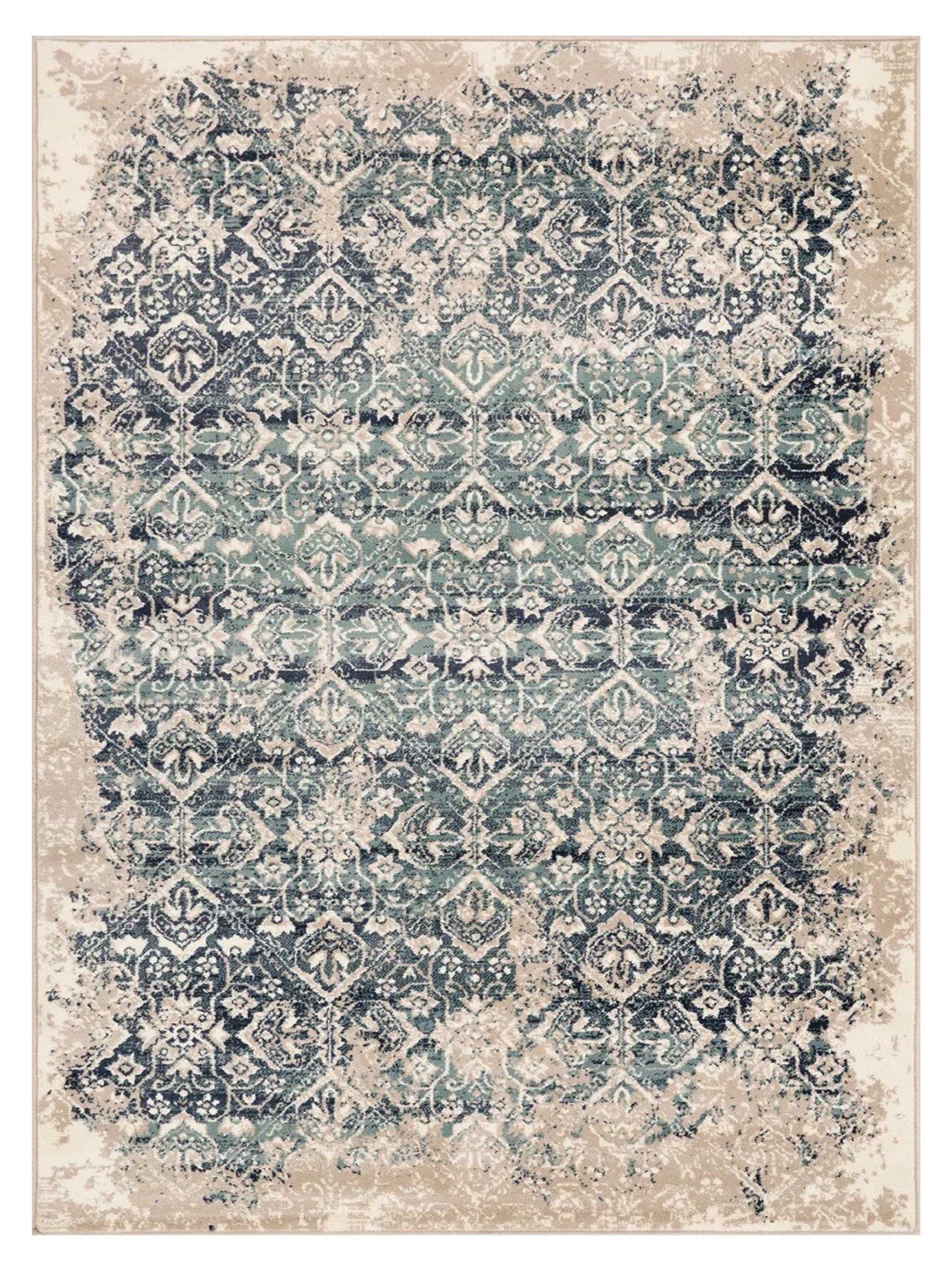 KAS HERITAGE 9372 Ivory Blue Transitional Machinemade Rug - Rugs - KAS - Atlanta Designer Rugs