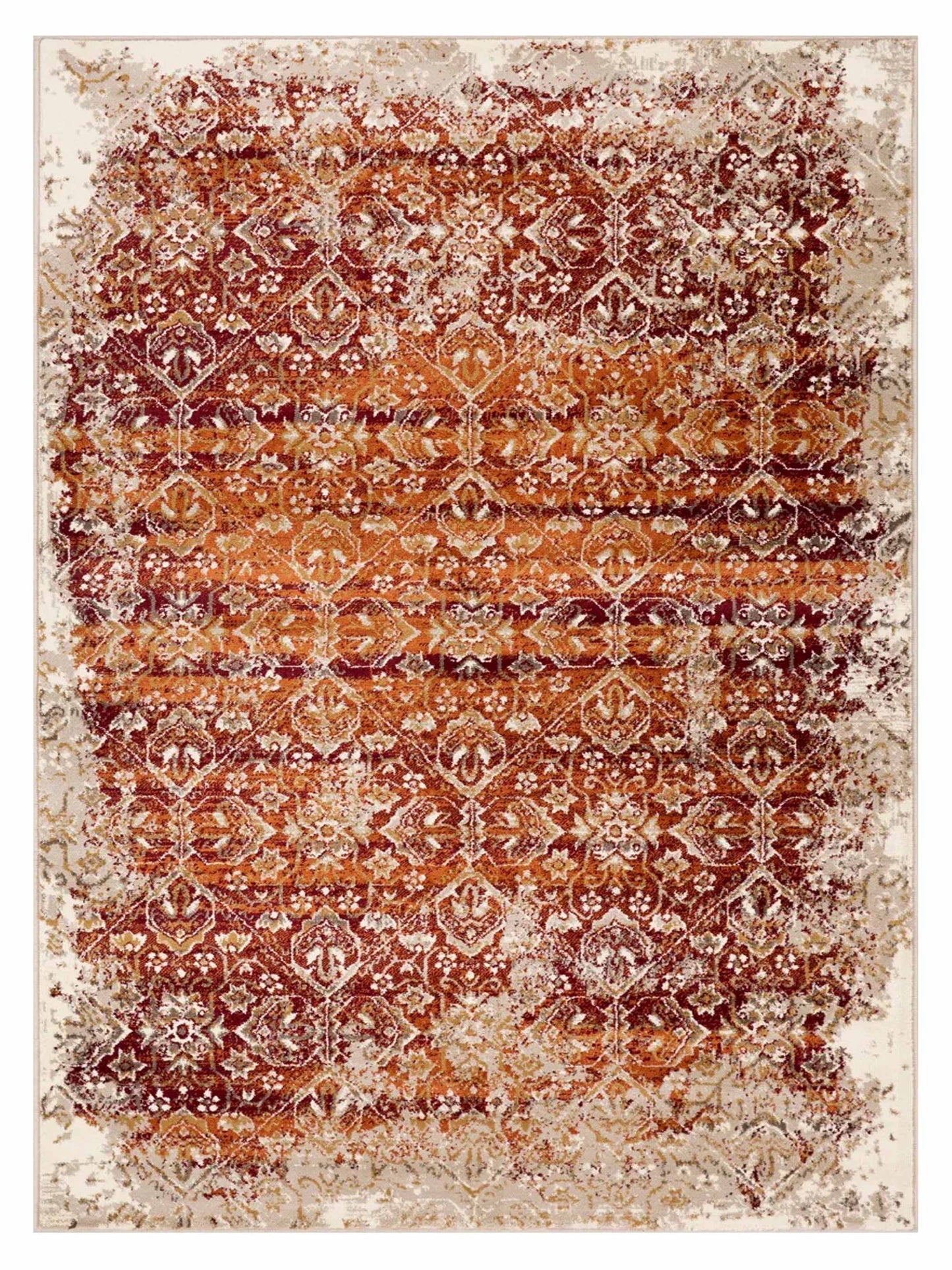 KAS HERITAGE 9373 Ivory Rust Transitional Machinemade Rug - Rugs - KAS - Atlanta Designer Rugs