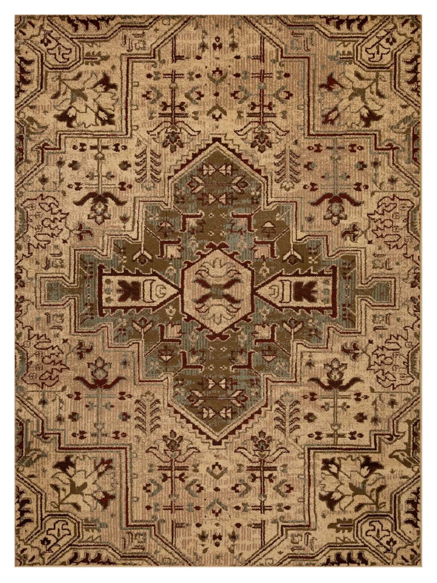 KAS HERITAGE 9374 Ivory Blue Transitional Machinemade Rug - Rugs - KAS - Atlanta Designer Rugs