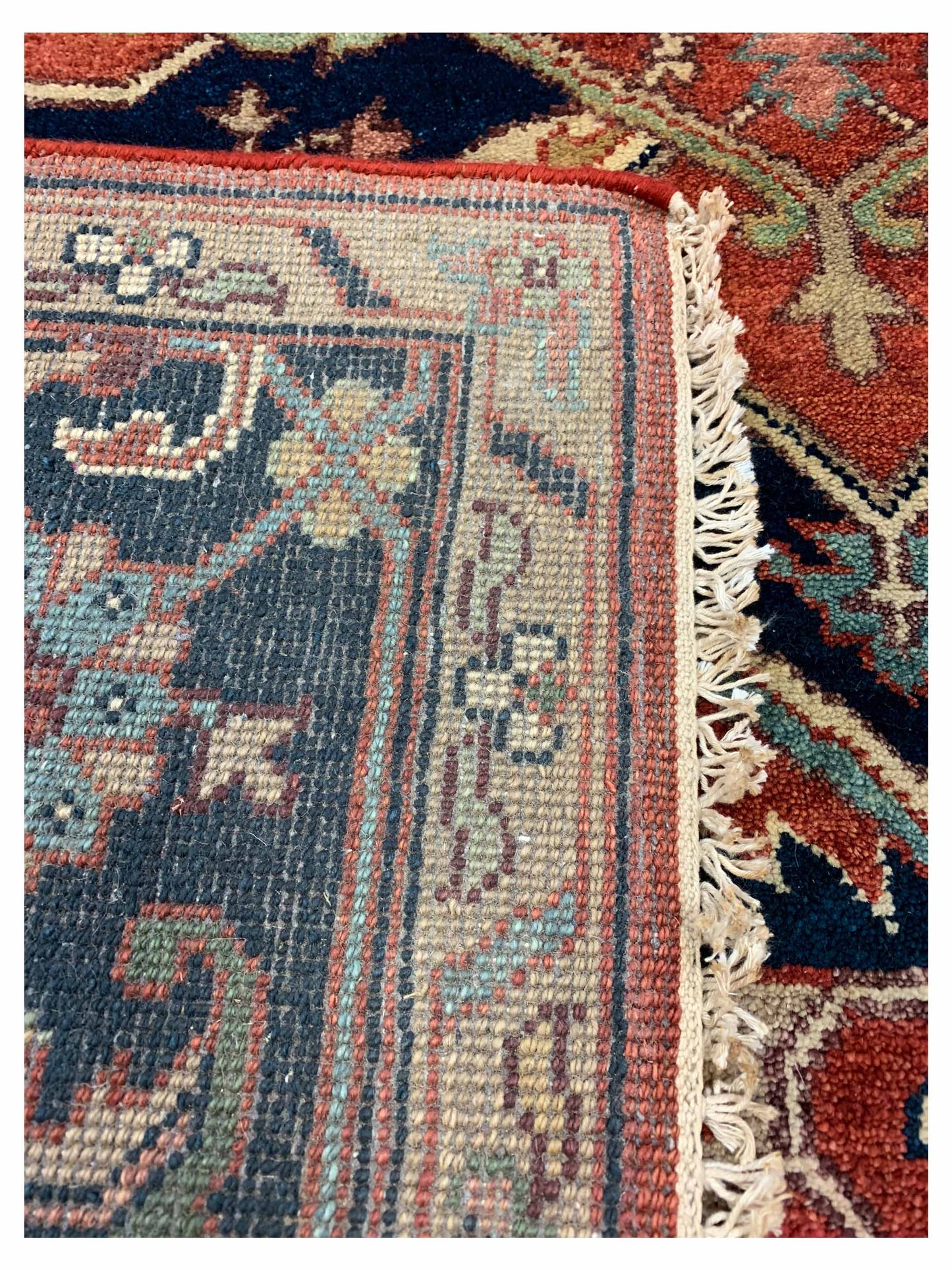 Artisan Helena Rust Blue Traditional Knotted Rug - Rugs - Artisan - Atlanta Designer Rugs