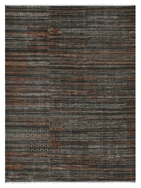 Limited LISMORE LI-115 BRICK RED Transitional Knotted Rug