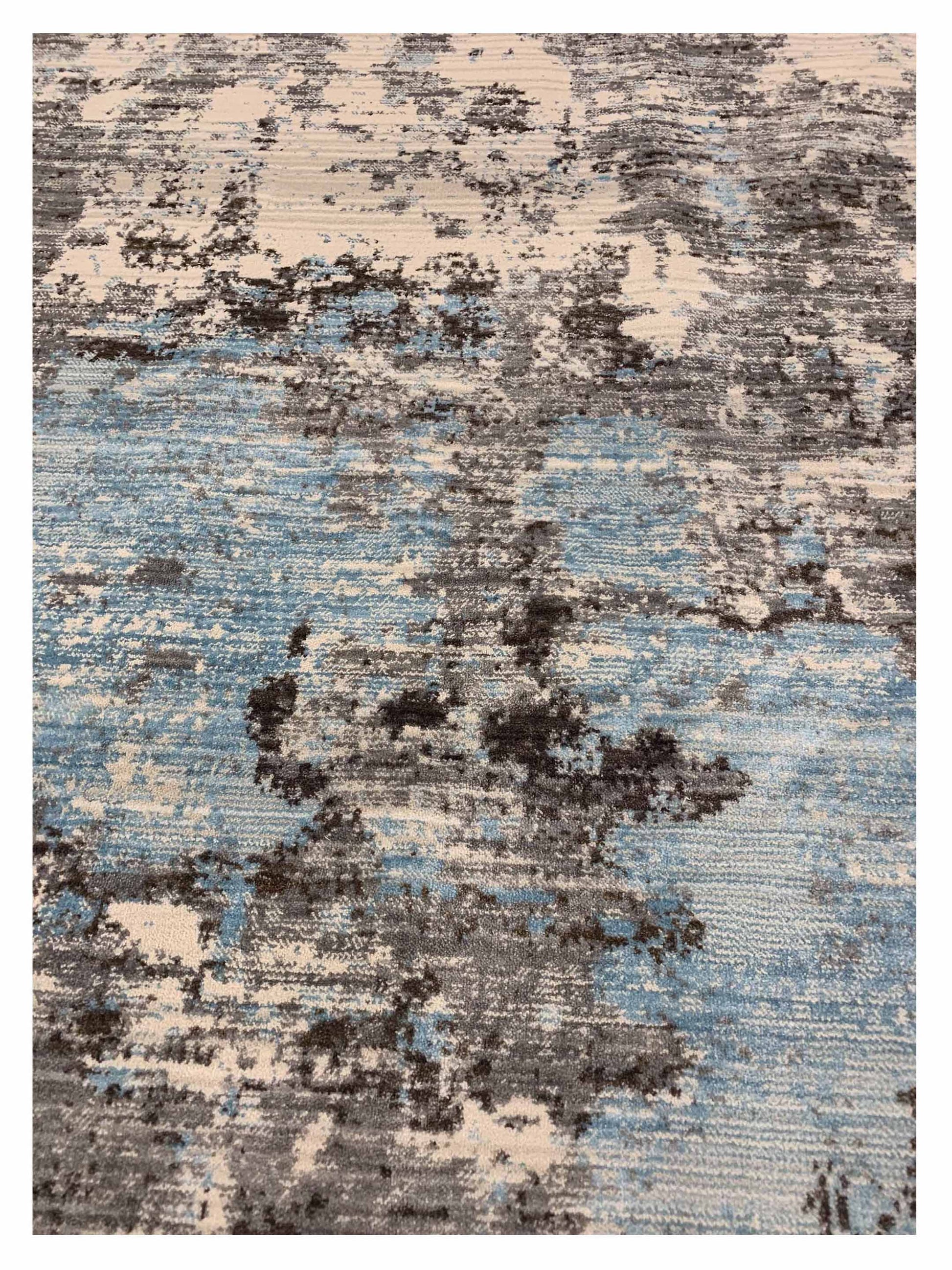 Artisan Marcia Grey Aqua Modern Machinemade Rug - Rugs - Artisan - Atlanta Designer Rugs