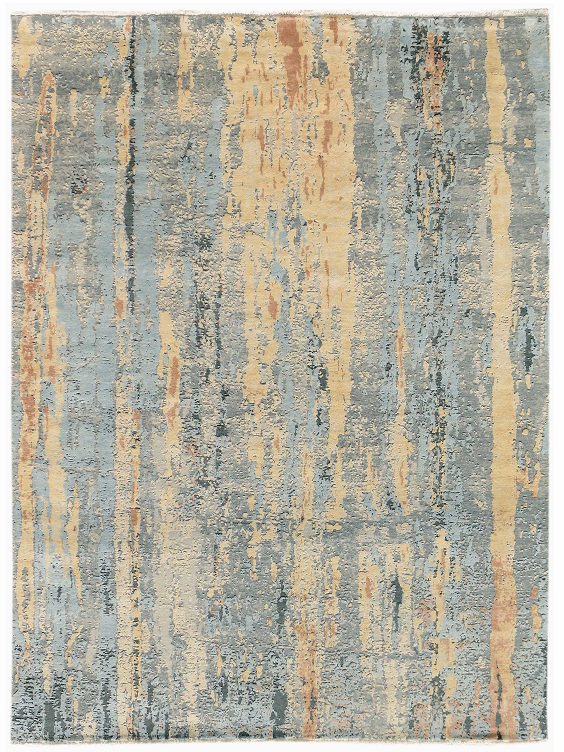 Limited MELBOURNE ME-253 Deep Silver Transitional Knotted Rug
