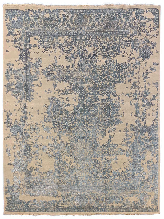 Artisan Reese Beige Blue Transitional Knotted Rug - Rugs - Artisan - Atlanta Designer Rugs