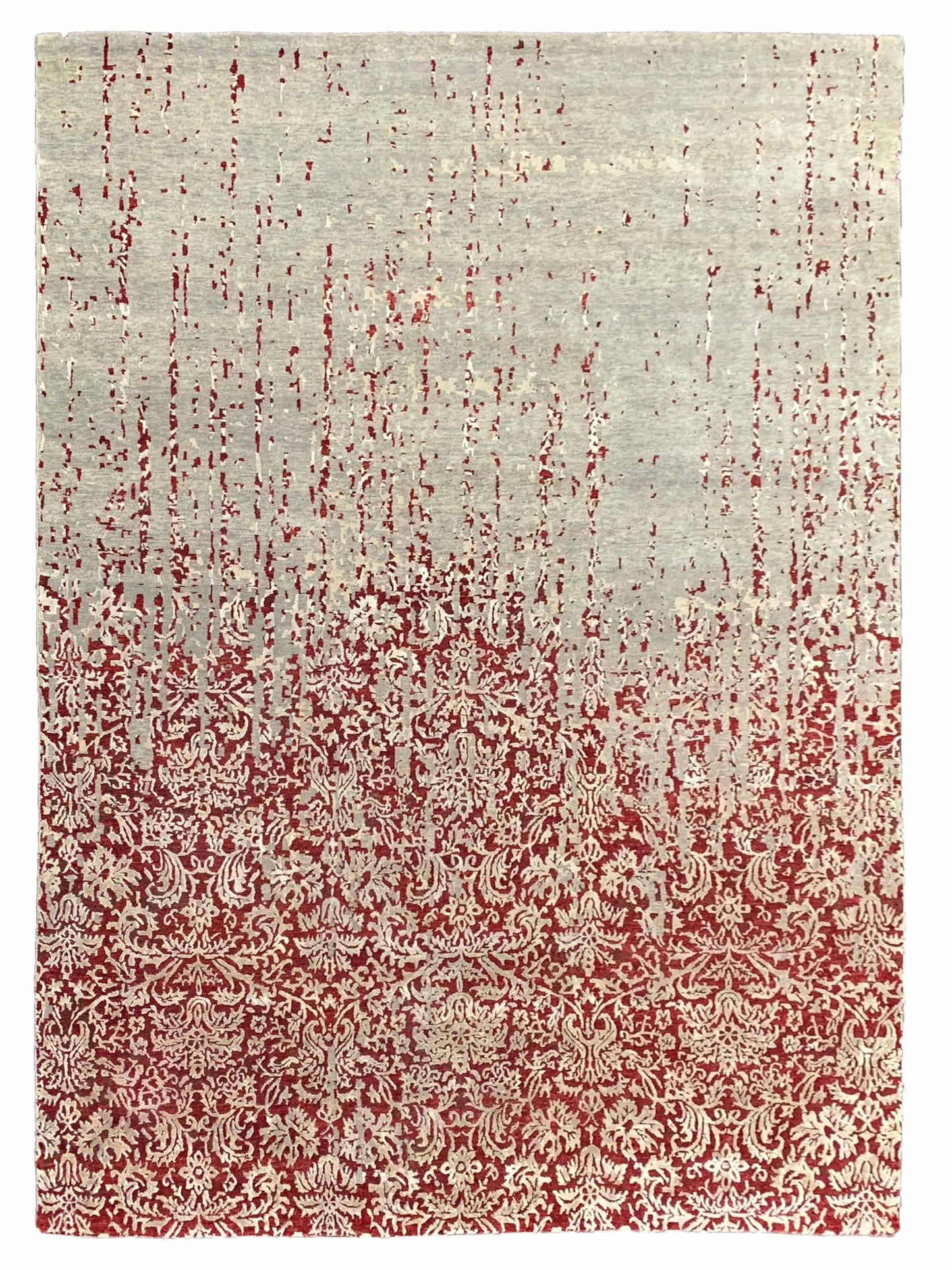 Artisan Toni Grey Red Transitional Knotted Rug - Rugs - Artisan - Atlanta Designer Rugs