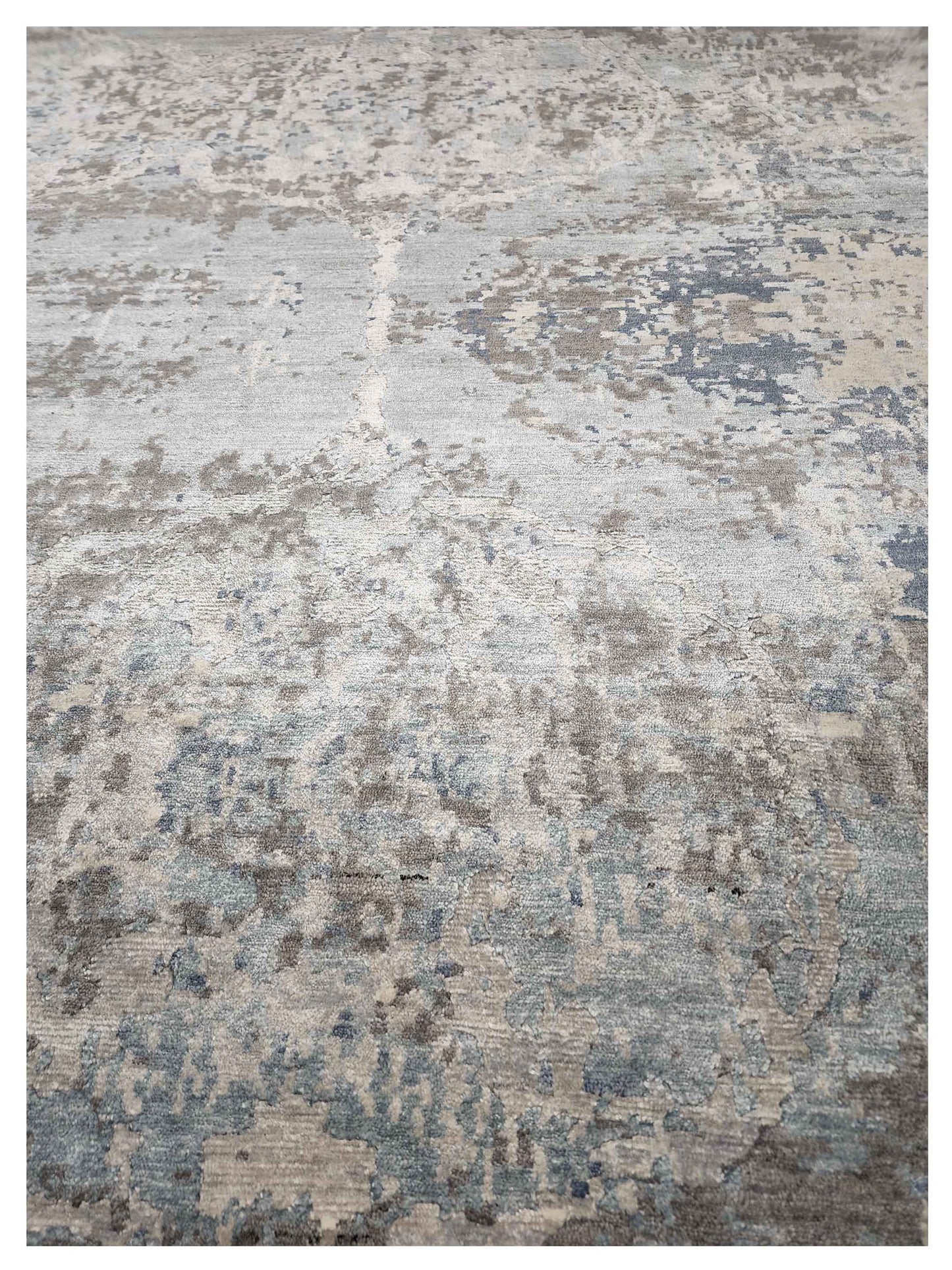 Artisan Mary Blue Contemporary Knotted Rug - Rugs - Artisan - Atlanta Designer Rugs