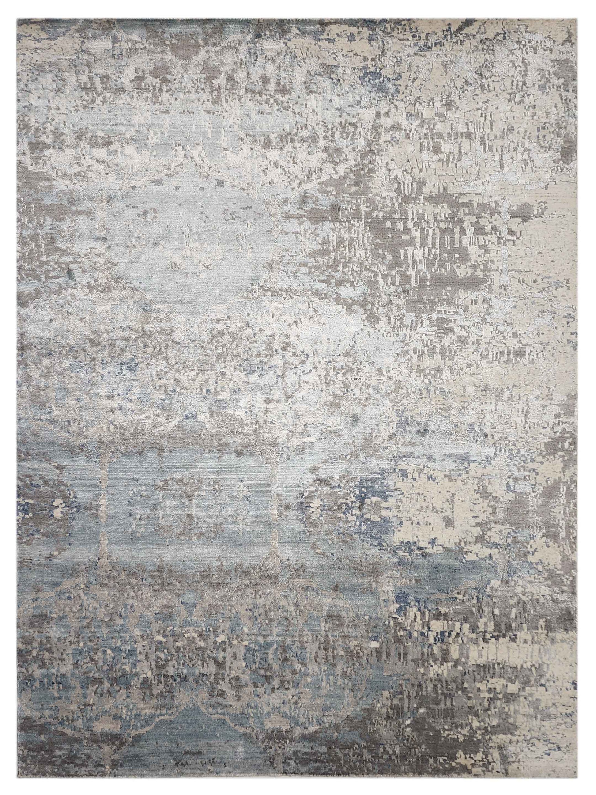 Artisan Mary Blue Contemporary Knotted Rug - Rugs - Artisan - Atlanta Designer Rugs