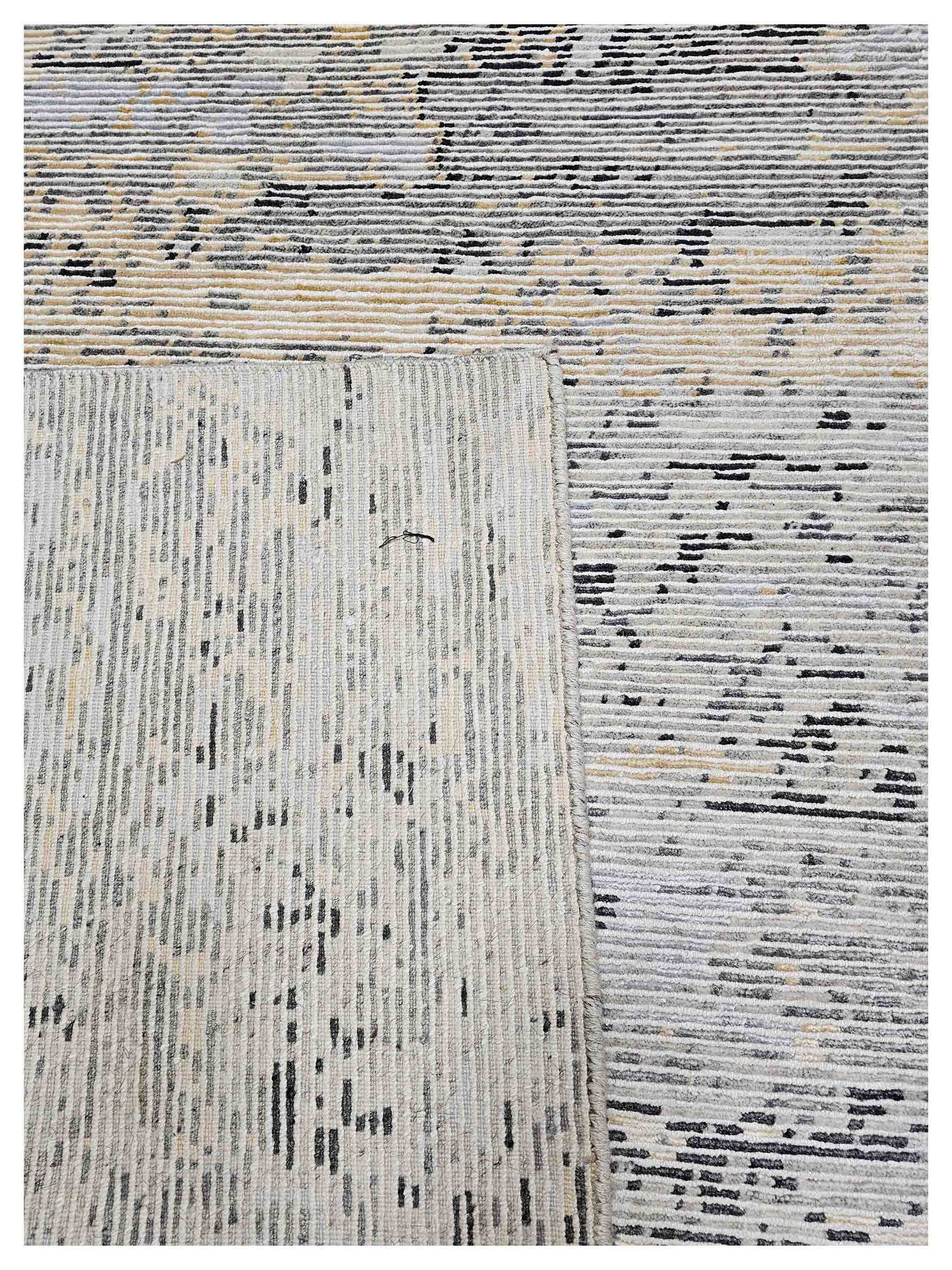 Artisan Mary  Gold Sky Blue Contemporary Knotted Rug