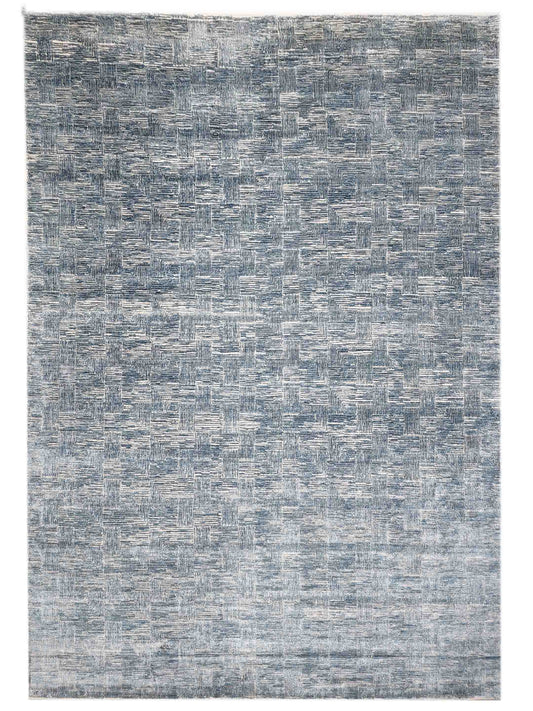 Artisan Mary Smoke Blue Contemporary Knotted Rug - Rugs - Artisan - Atlanta Designer Rugs