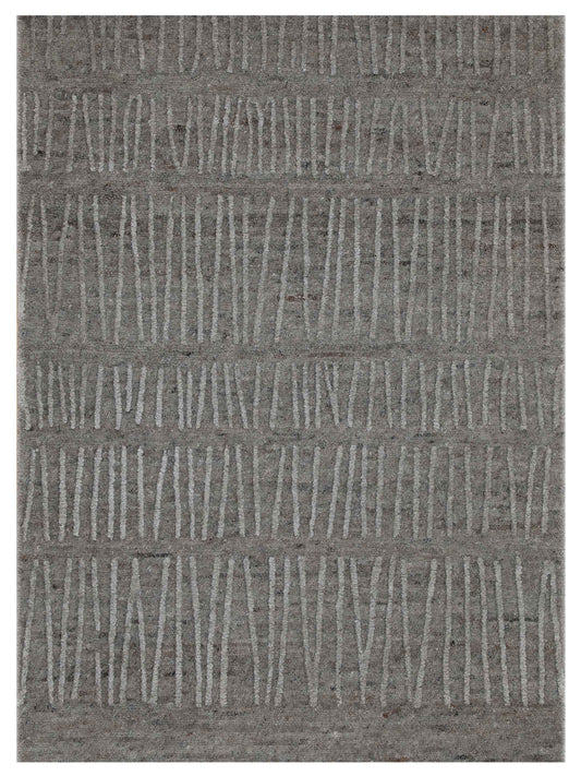 Artisan Mary Dark Grey Contemporary Knotted Rug - Rugs - Artisan - Atlanta Designer Rugs