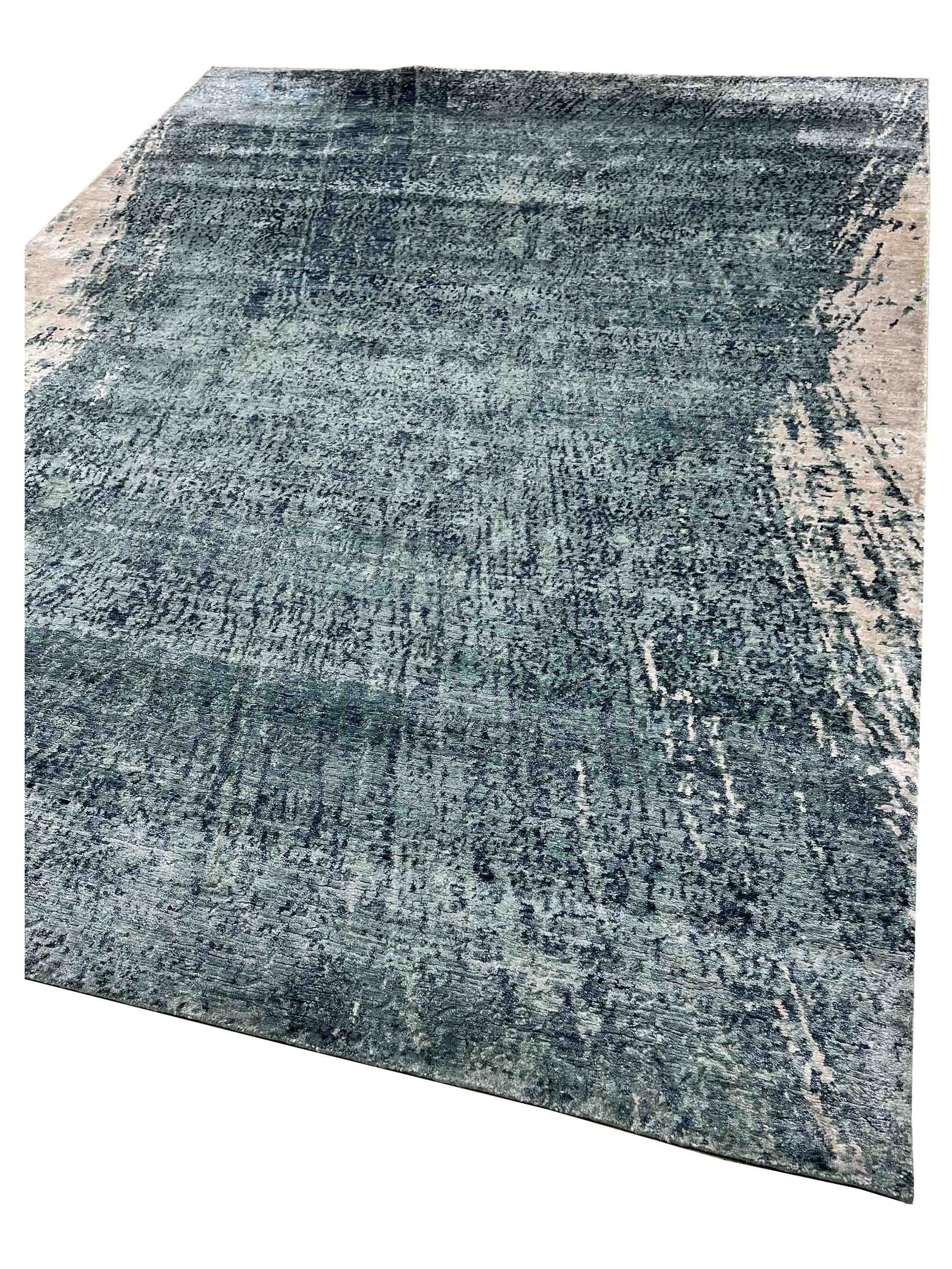 Artisan Mary Green Contemporary Knotted Rug - Rugs - Artisan - Atlanta Designer Rugs