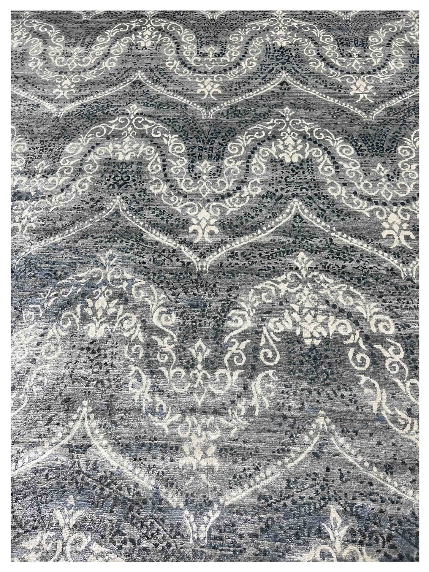 Artisan Mary  Blue  Contemporary Knotted Rug