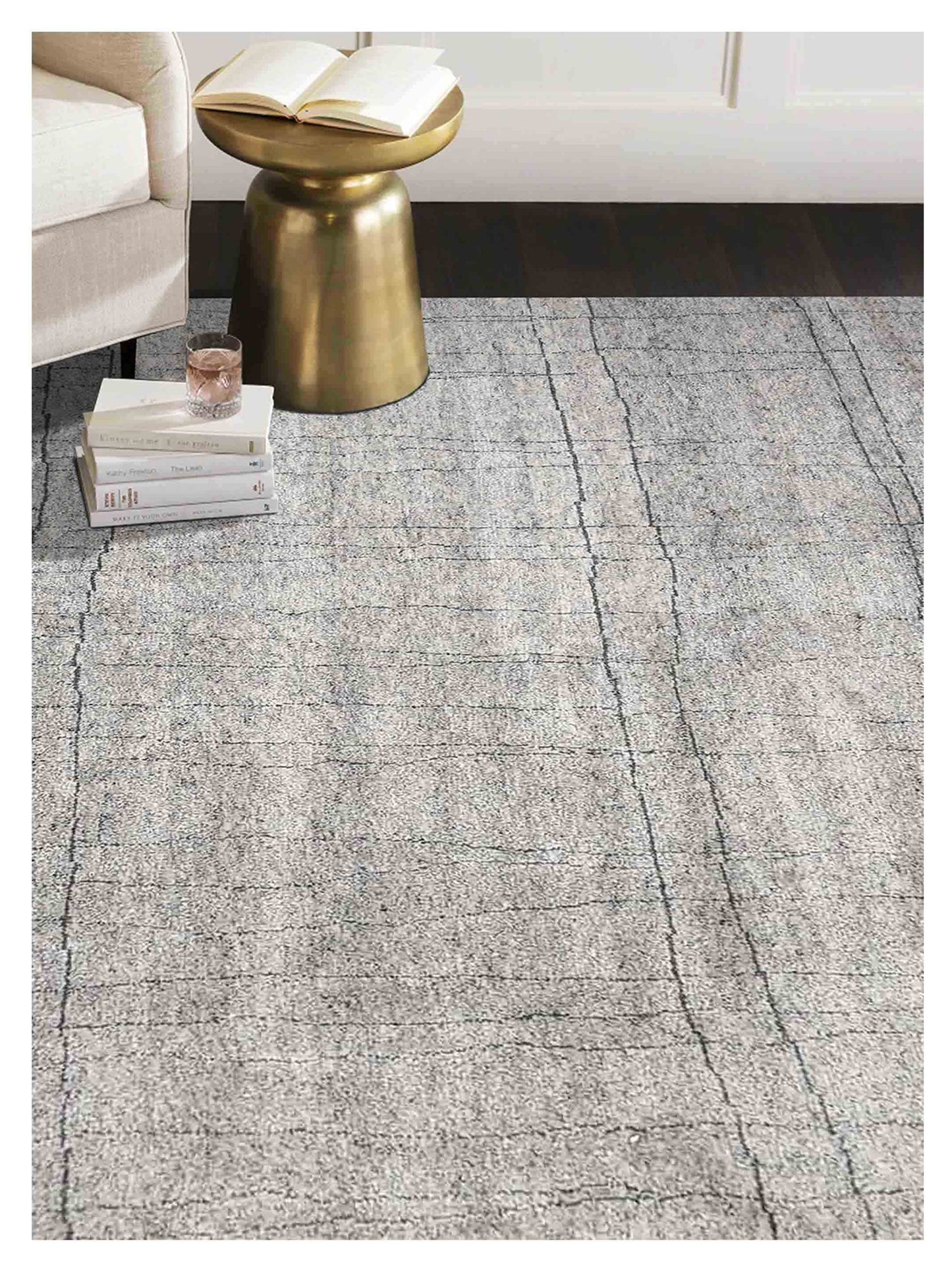 Artisan Marion  Silver Silver Transitional Knotted Rug