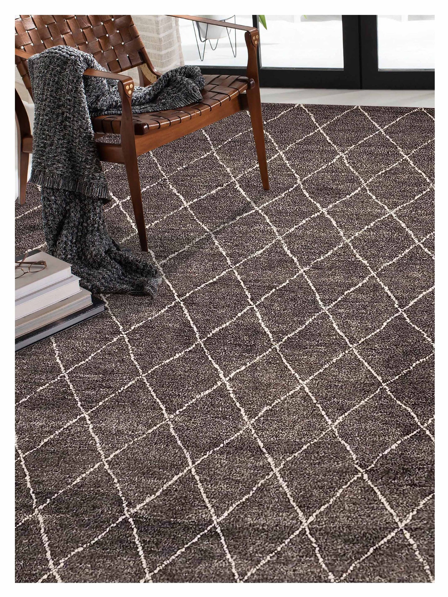 Artisan Marion  Chocolate  Transitional Knotted Rug