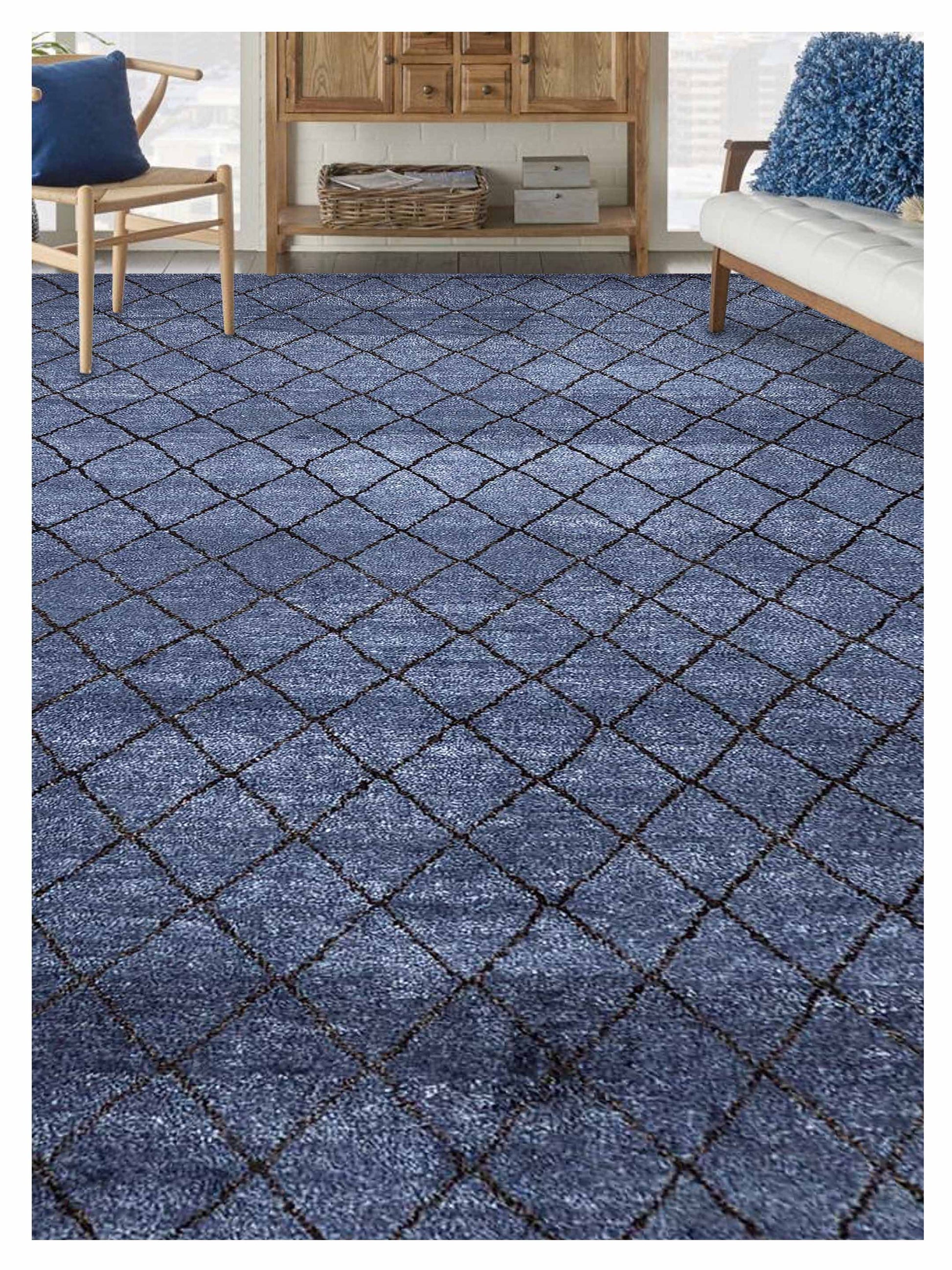 Artisan Marion Navy Transitional Knotted Rug - Rugs - Artisan - Atlanta Designer Rugs