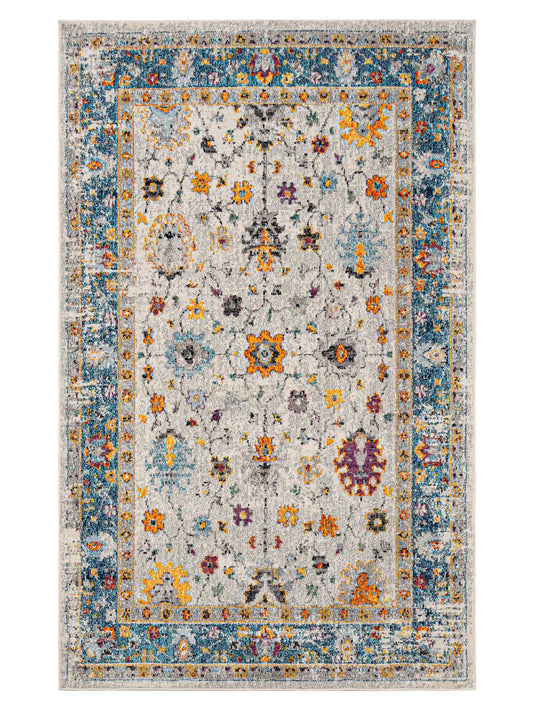 Limited Mortlake MOR - 259 BLUE ORANGE Traditional Machinemade Rug - Rugs - Limited - Atlanta Designer Rugs