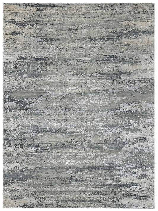 Limited MORWELL MO-447 SILVER Transitional Knotted Rug