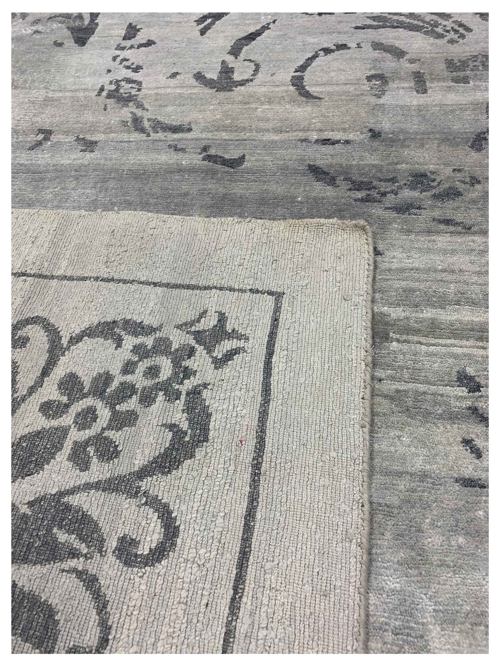 Artisan Samantha Silver Transitional Knotted Rug - Rugs - Artisan - Atlanta Designer Rugs