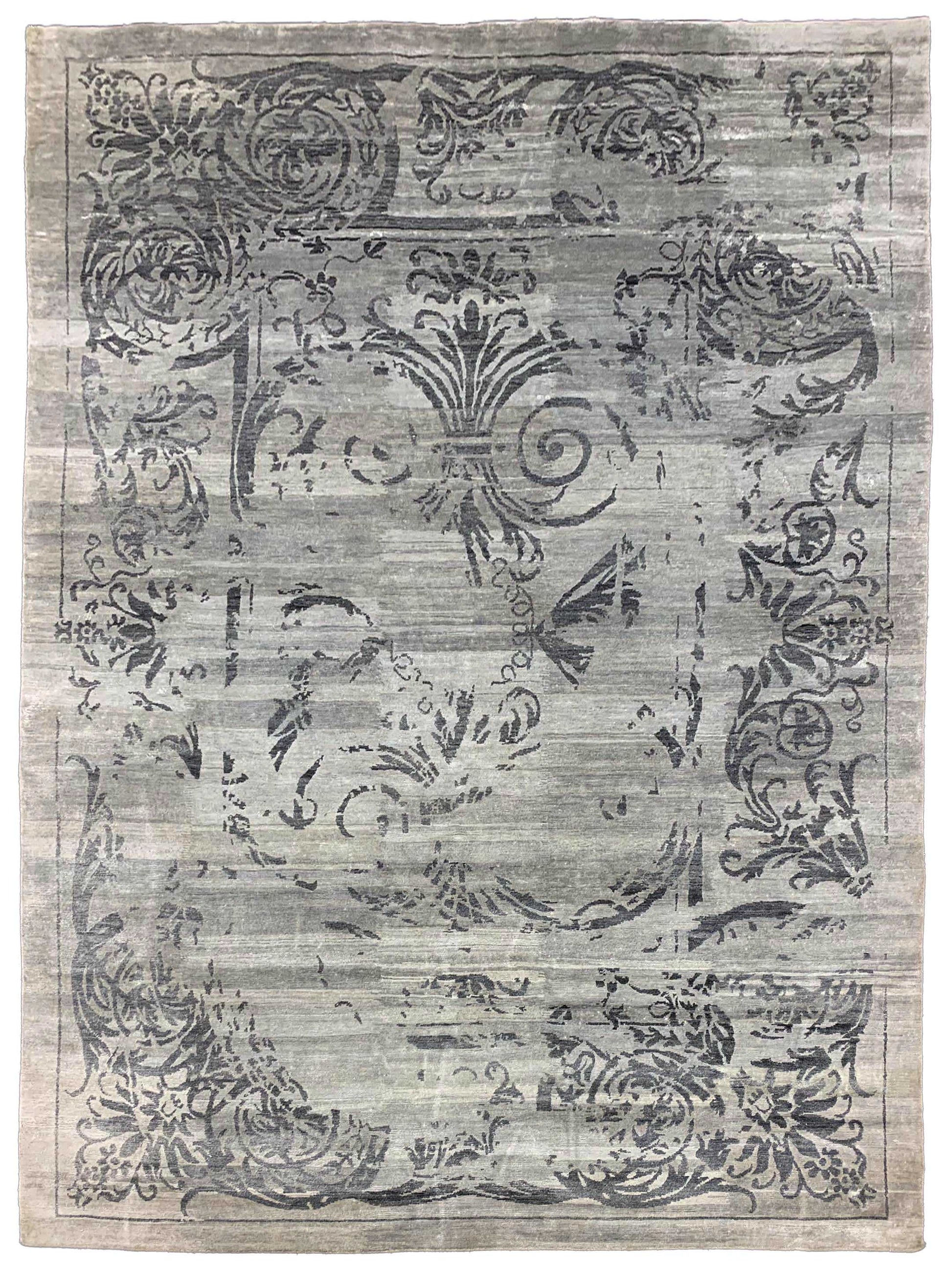 Artisan Samantha Silver Transitional Knotted Rug - Rugs - Artisan - Atlanta Designer Rugs