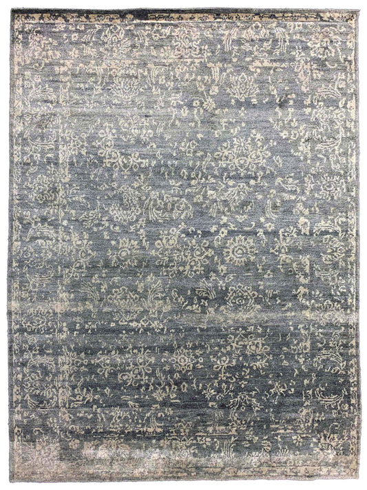 Artisan Samantha Grey Ivory Transitional Knotted Rug - Rugs - Artisan - Atlanta Designer Rugs