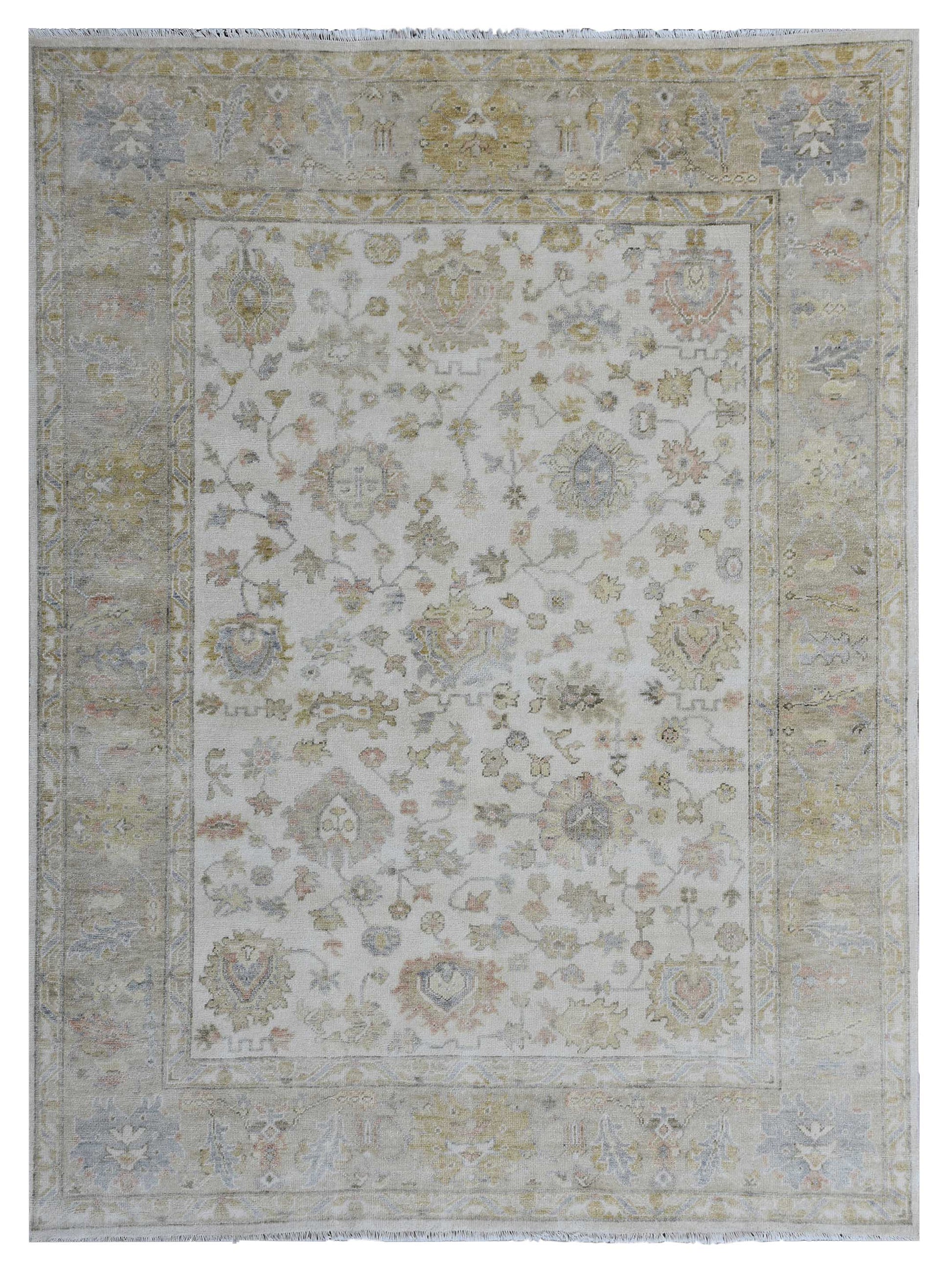 Artisan Priscilla Ivory Beige Traditional Knotted Rug - Rugs - Artisan - Atlanta Designer Rugs