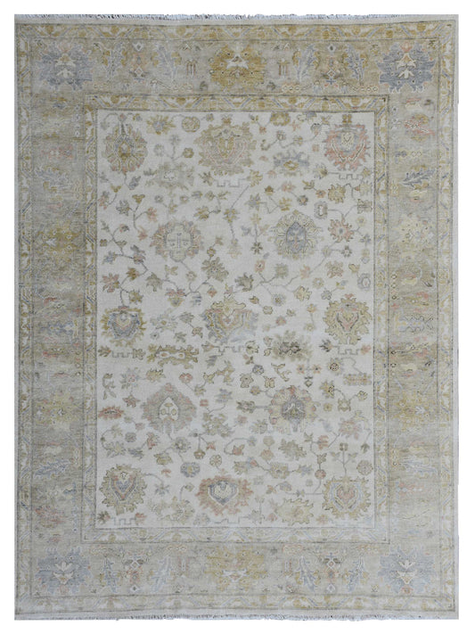 Artisan Priscilla Ivory Beige Traditional Knotted Rug - Rugs - Artisan - Atlanta Designer Rugs