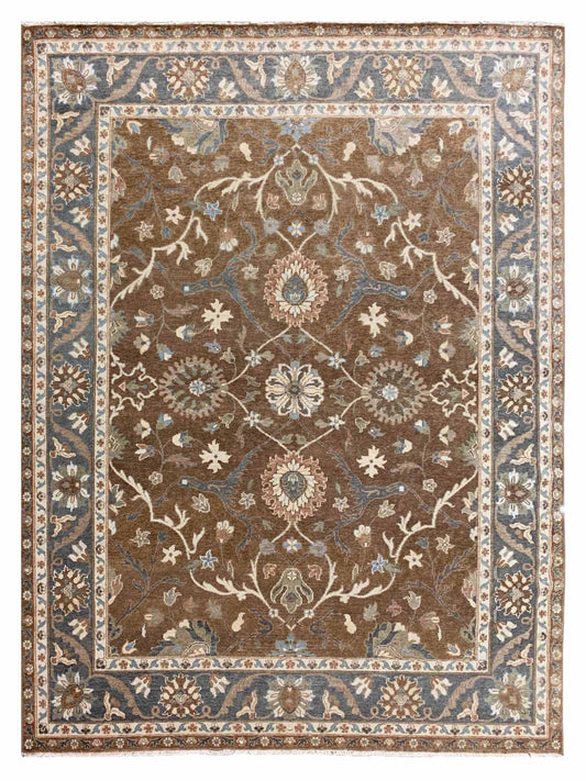 Artisan Tyra Brown Navy Transitional Knotted Rug - Rugs - Artisan - Atlanta Designer Rugs