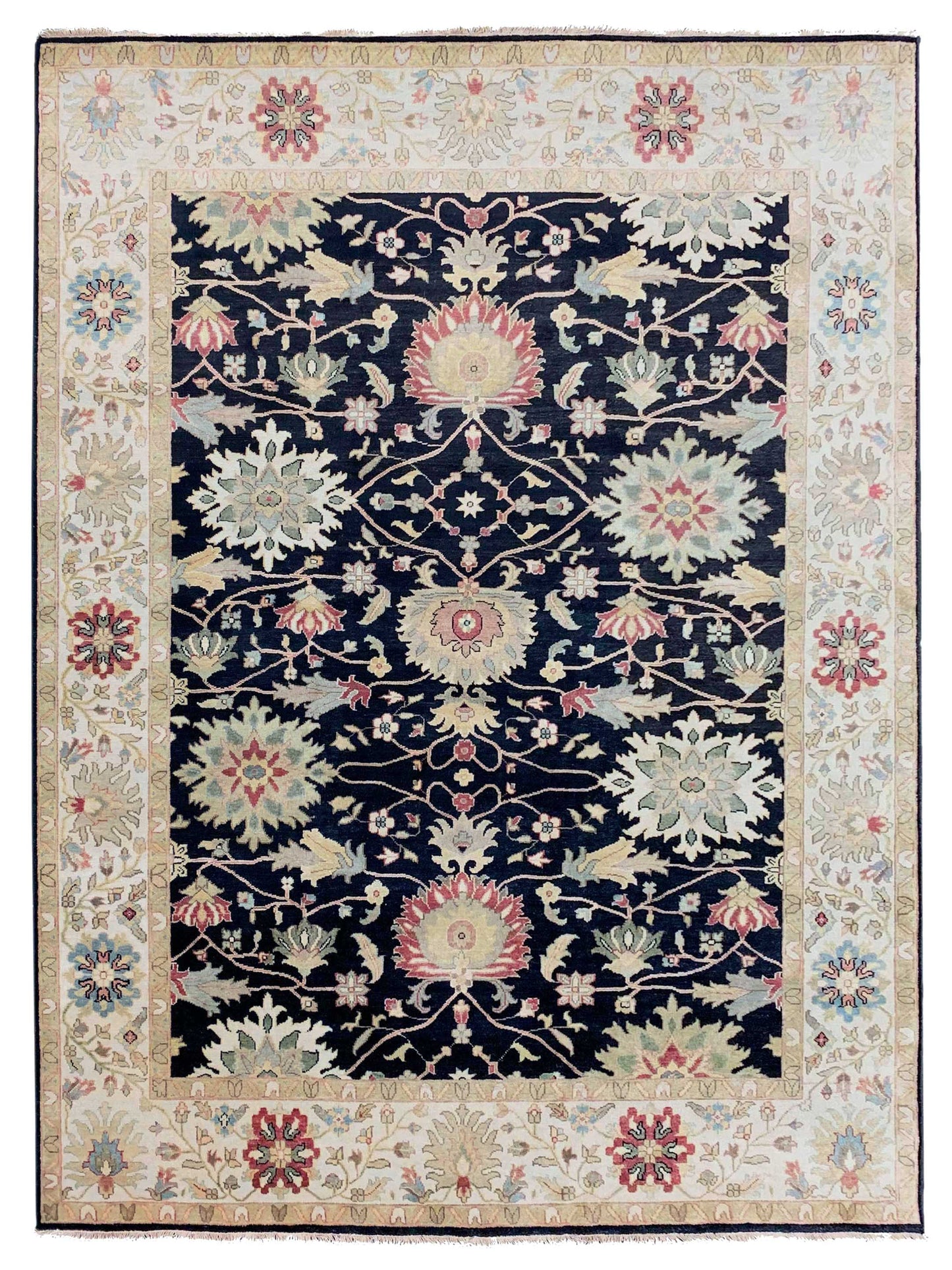 Artisan Cameron Black Ivory Traditional Knotted Rug - Rugs - Artisan - Atlanta Designer Rugs