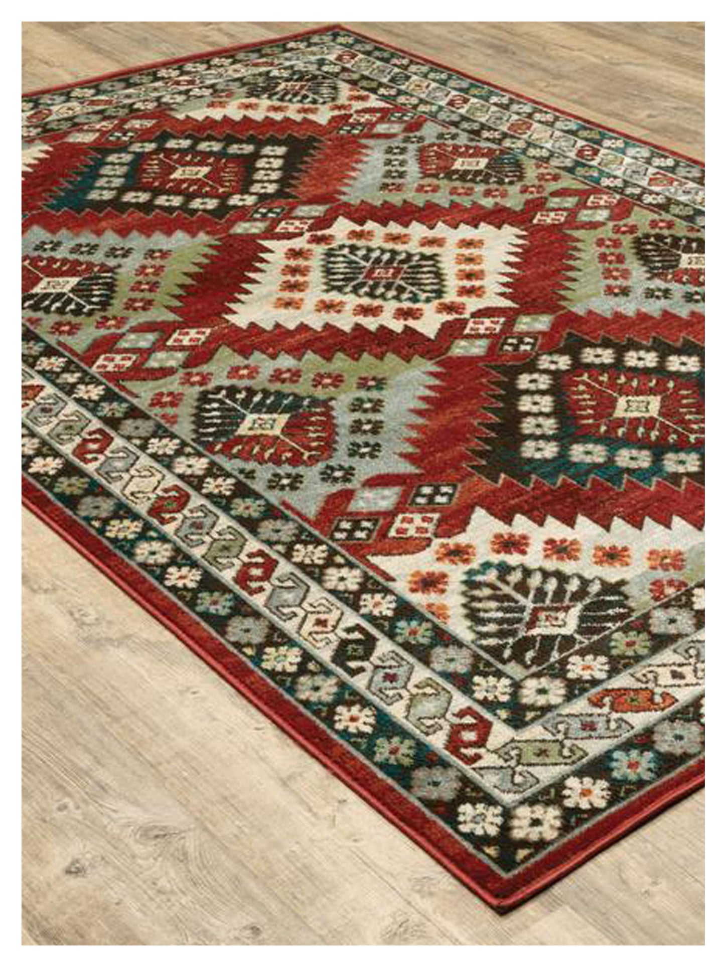 Oriental Weavers Juliette 002R3 Red Multi Casual Machinemade Rug